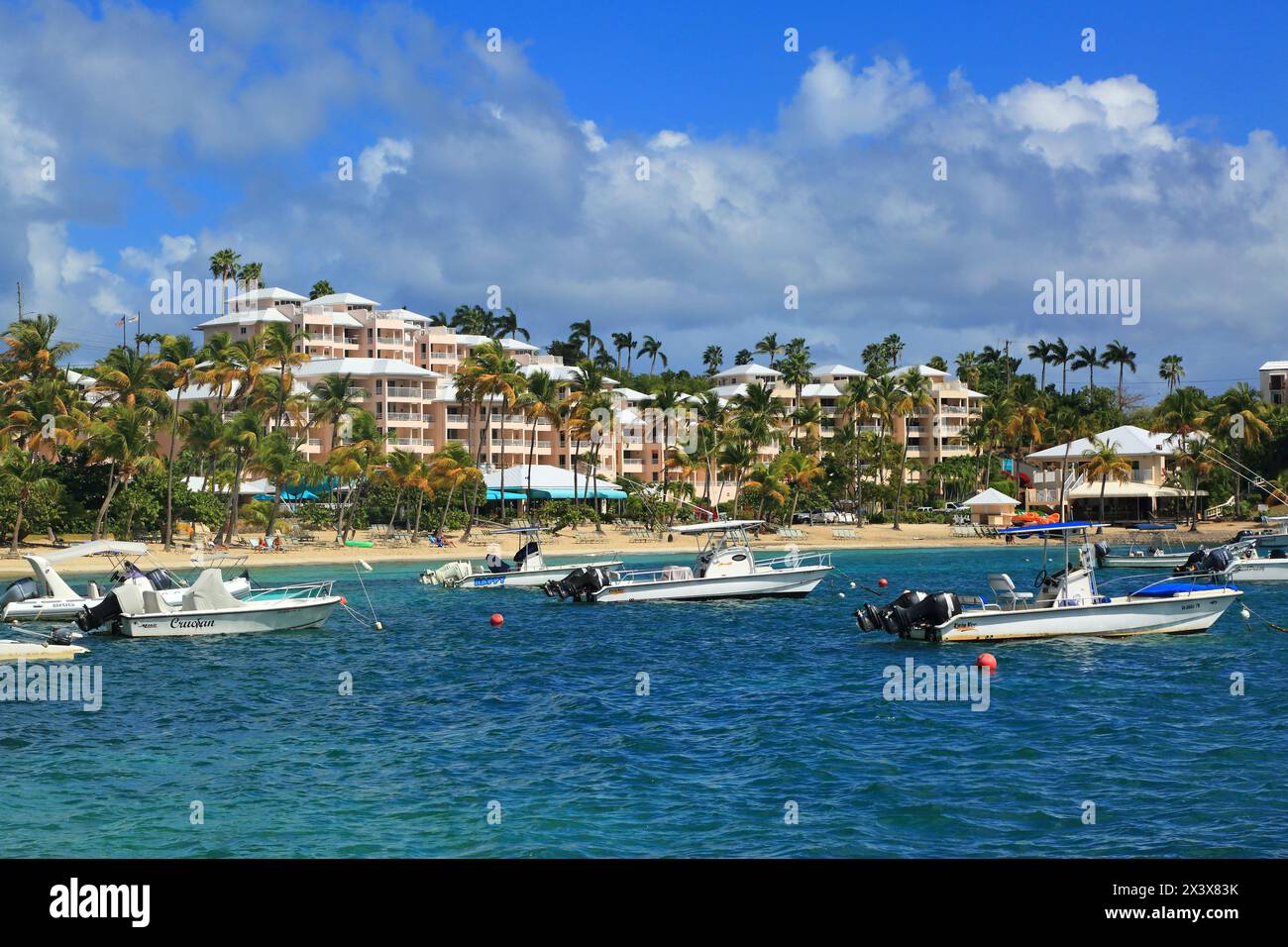 Caraibi, Mar dei Caraibi, Isole Vergini americane, Isola di Saint Thomas. Cowpet Bay Foto Stock