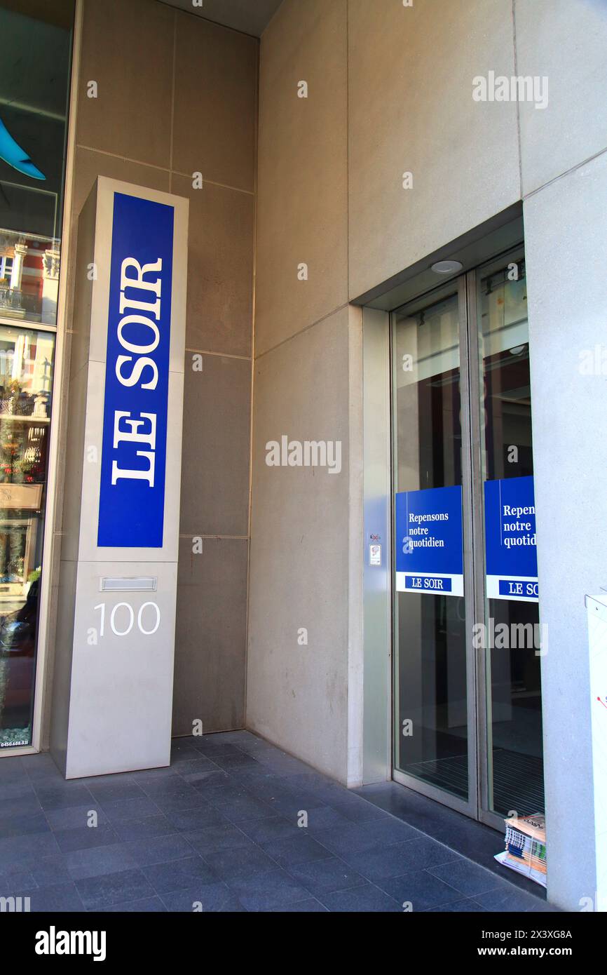Le Soir, stampa belga Foto Stock
