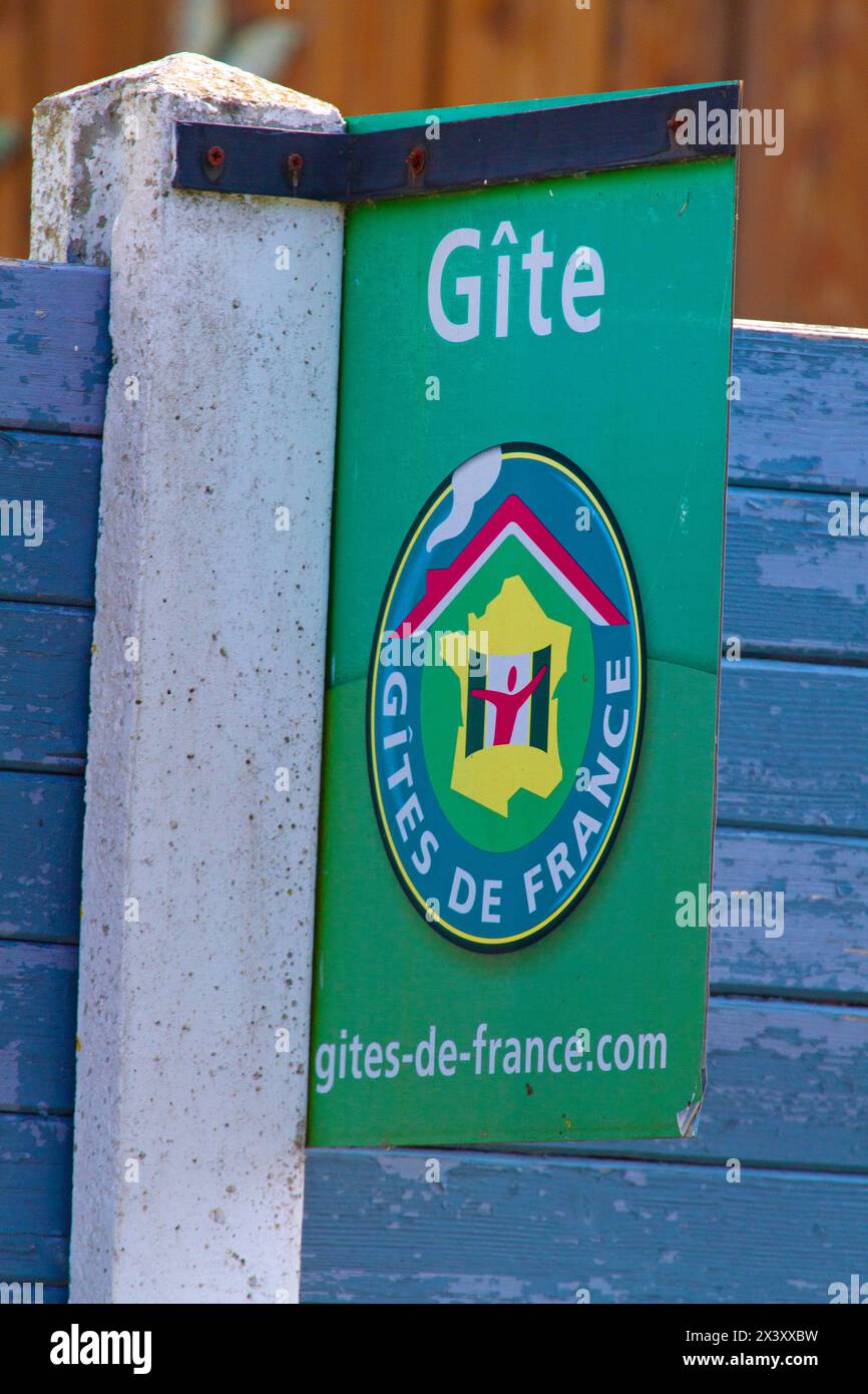 Segno di una casa rurale Foto Stock