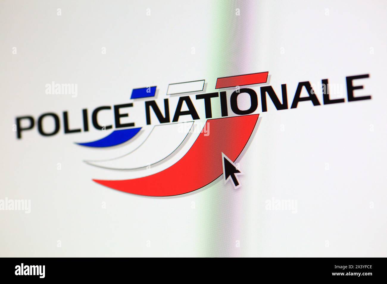 Sito Internet del Ministero dell'interno. Polizia nazionale Foto Stock