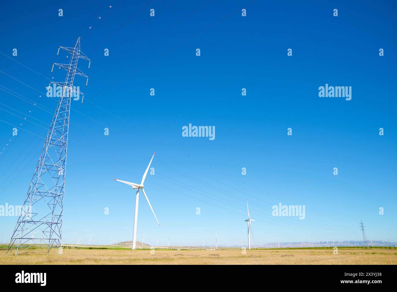 Generatori di turbine eoliche per la produzione di energia elettrica rinnovabile Foto Stock