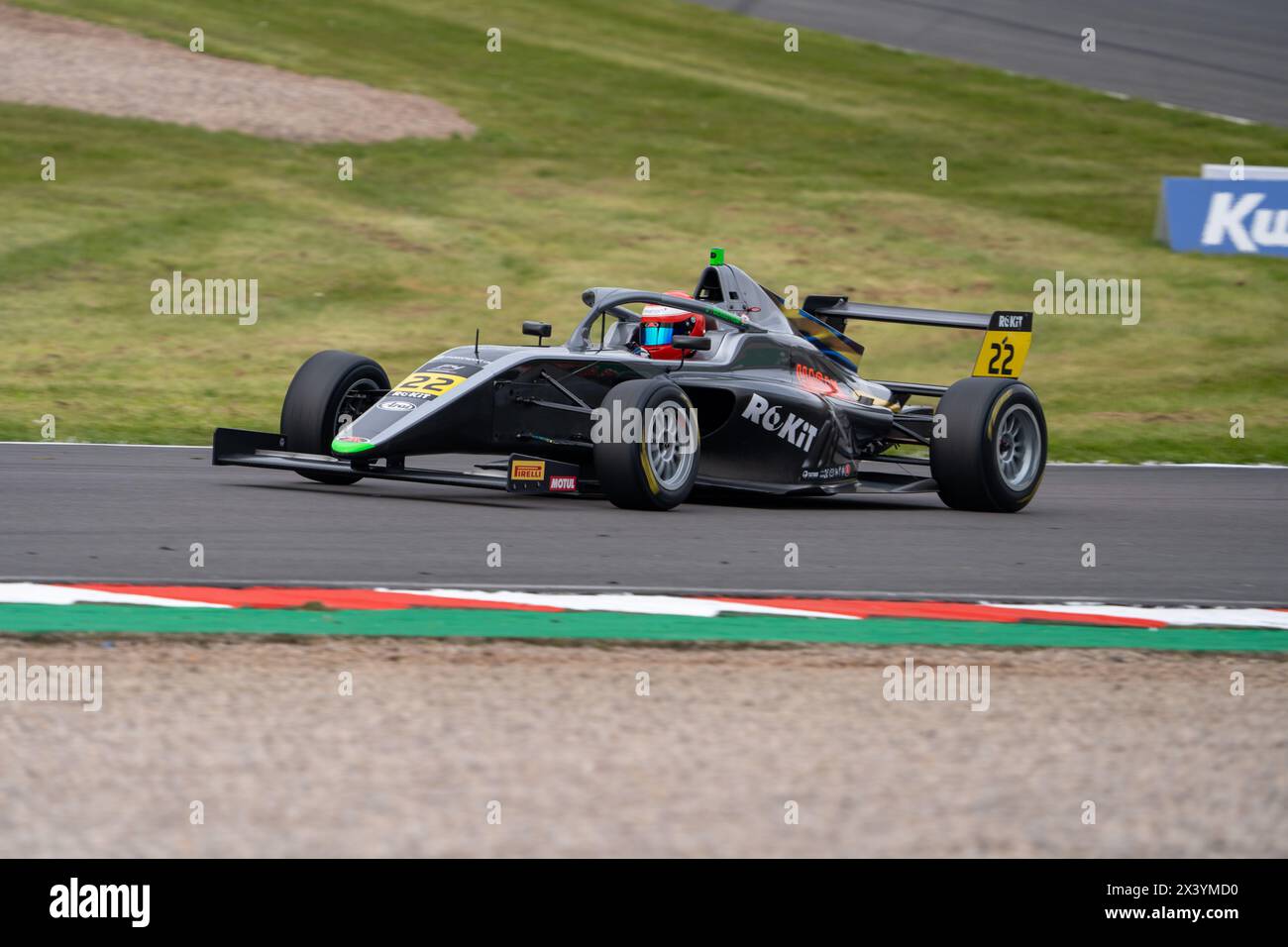 Joel BERGSTROM 22 JHR Developments Qualifying Donington Park at Donington Park, Derby, Inghilterra il 27 aprile 2024. Foto di Chris Williams. Noi editoriali Foto Stock