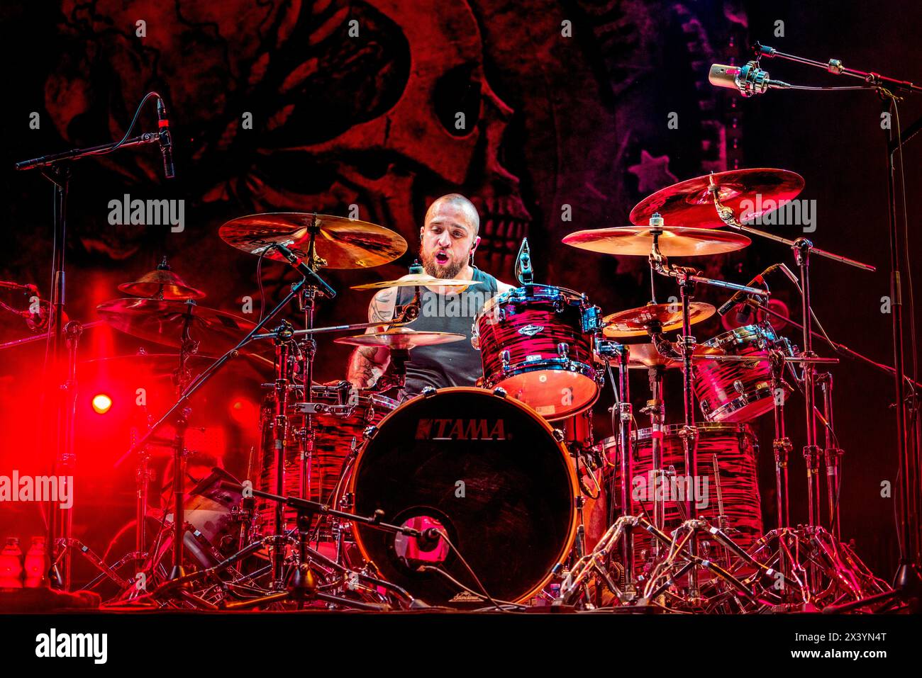 Italia 17 agosto 2023 Eloy Casagrande Lopes - ex Sepultura e nuovo batterista degli Slipknot - live a Brescia © Andrea Ripamonti / Alamy Foto Stock