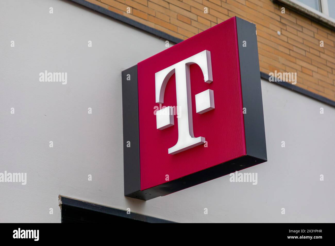 Europa, Germania. Logo T-Mobile Foto Stock