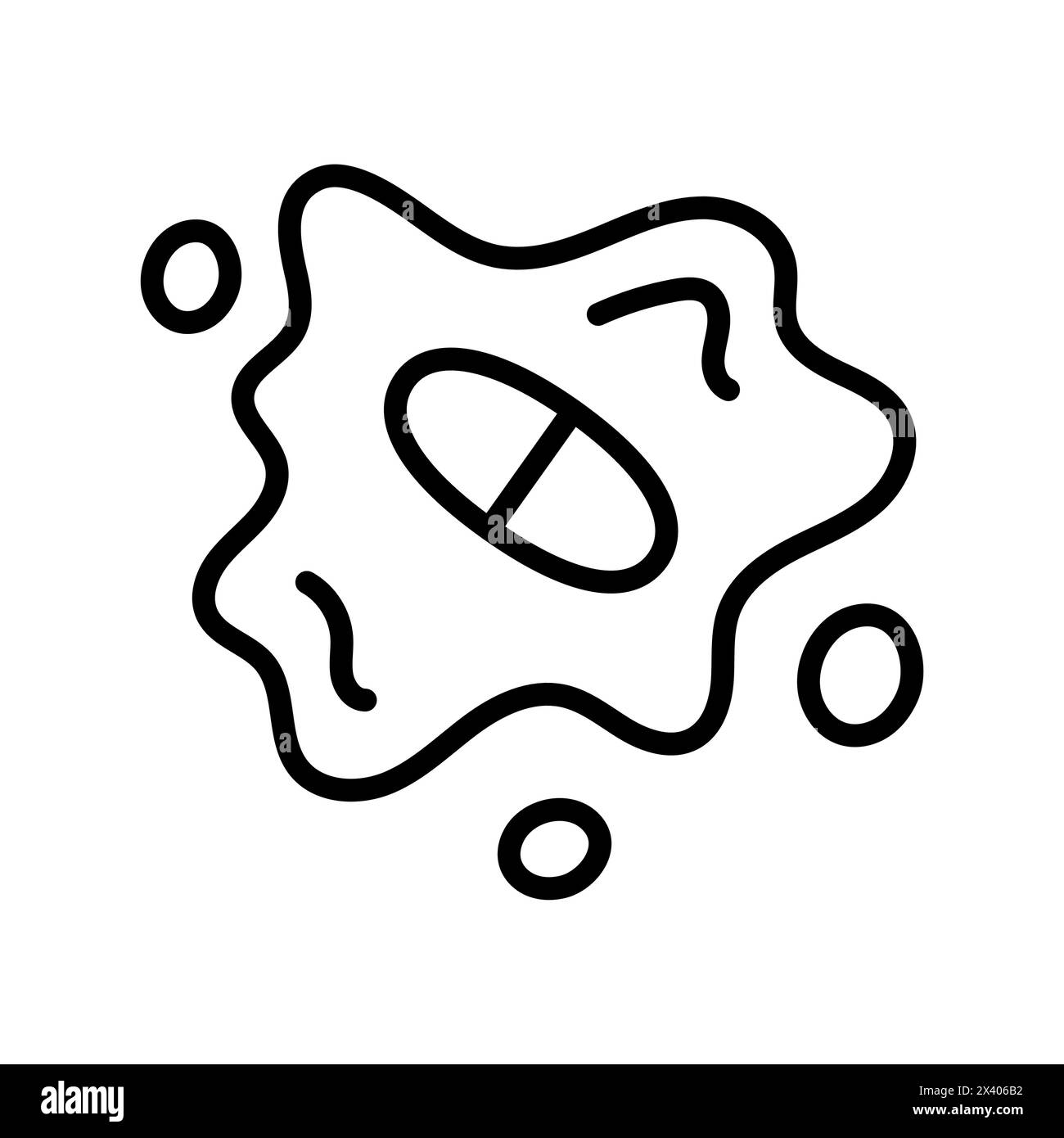 Icona nera della linea espettorante. Farmaci per ridurre il bruciore di stomaco. Firma per pagina Web, app mobile, pulsante, logo. Pulsante isolato vettore. Traccia modificabile. Illustrazione Vettoriale