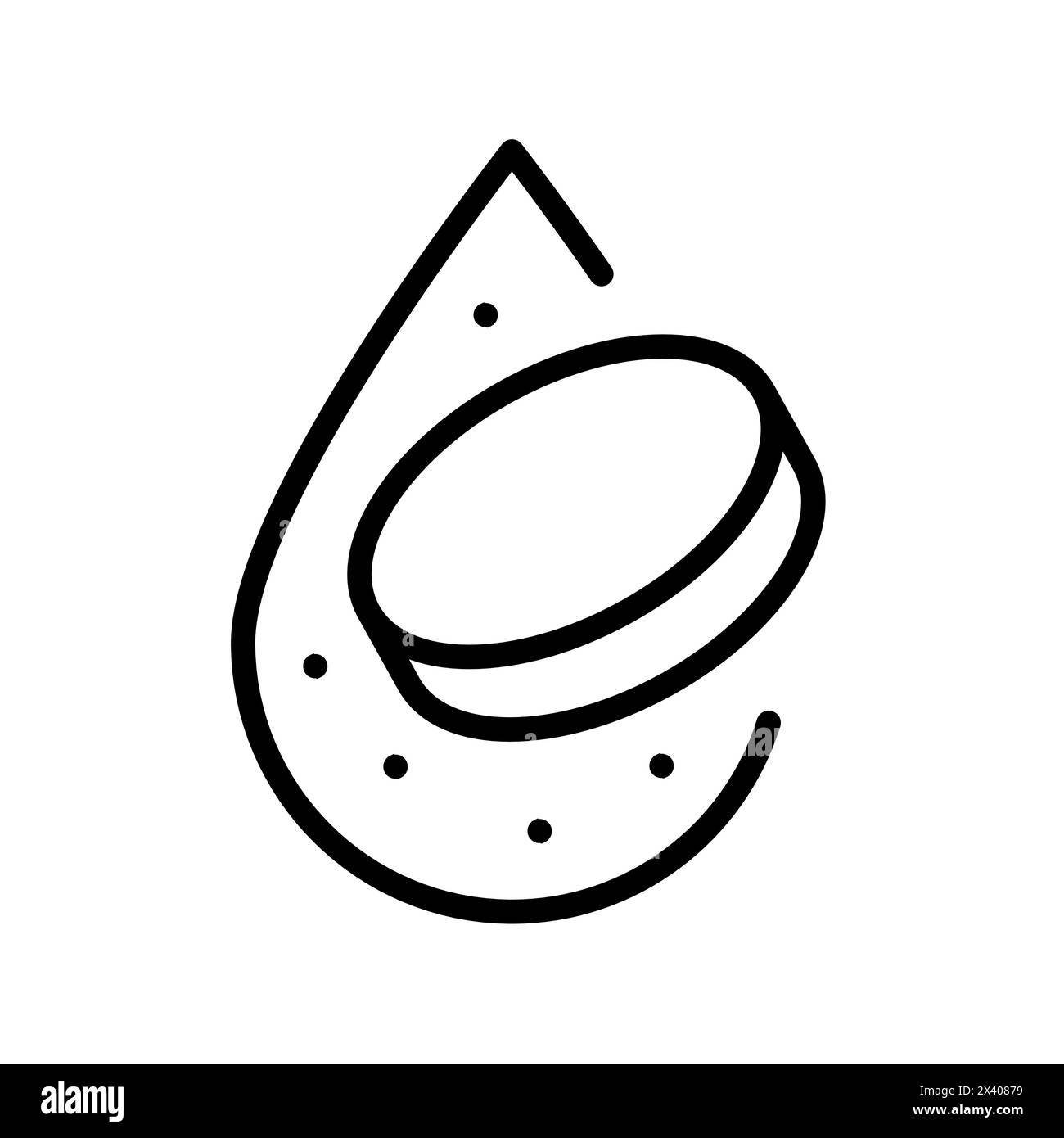 Icona nera anticoagulanti. Farmaci per ridurre il bruciore di stomaco. Firma per pagina Web, app mobile, pulsante, logo. Pulsante isolato vettore. Traccia modificabile. Illustrazione Vettoriale