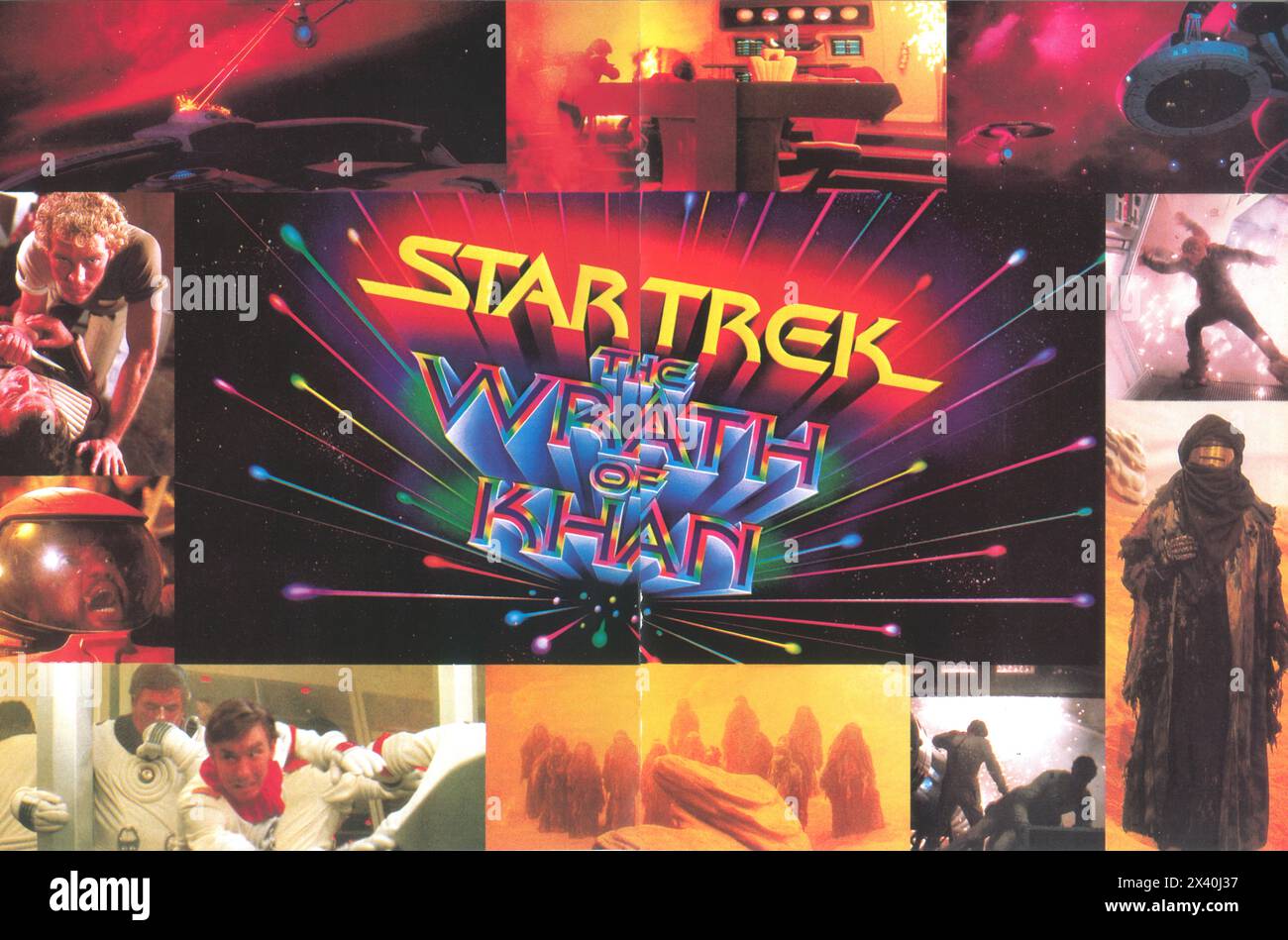 1982 Star Trek II: The Wrath of Khan poster frammento artwork Foto Stock