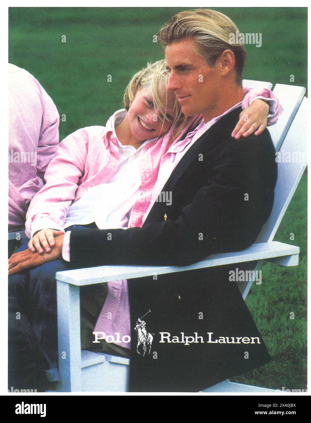 1986 Ralph Lauren Polo Menswear ad con Andrew Smith di Bruce Weber Foto Stock