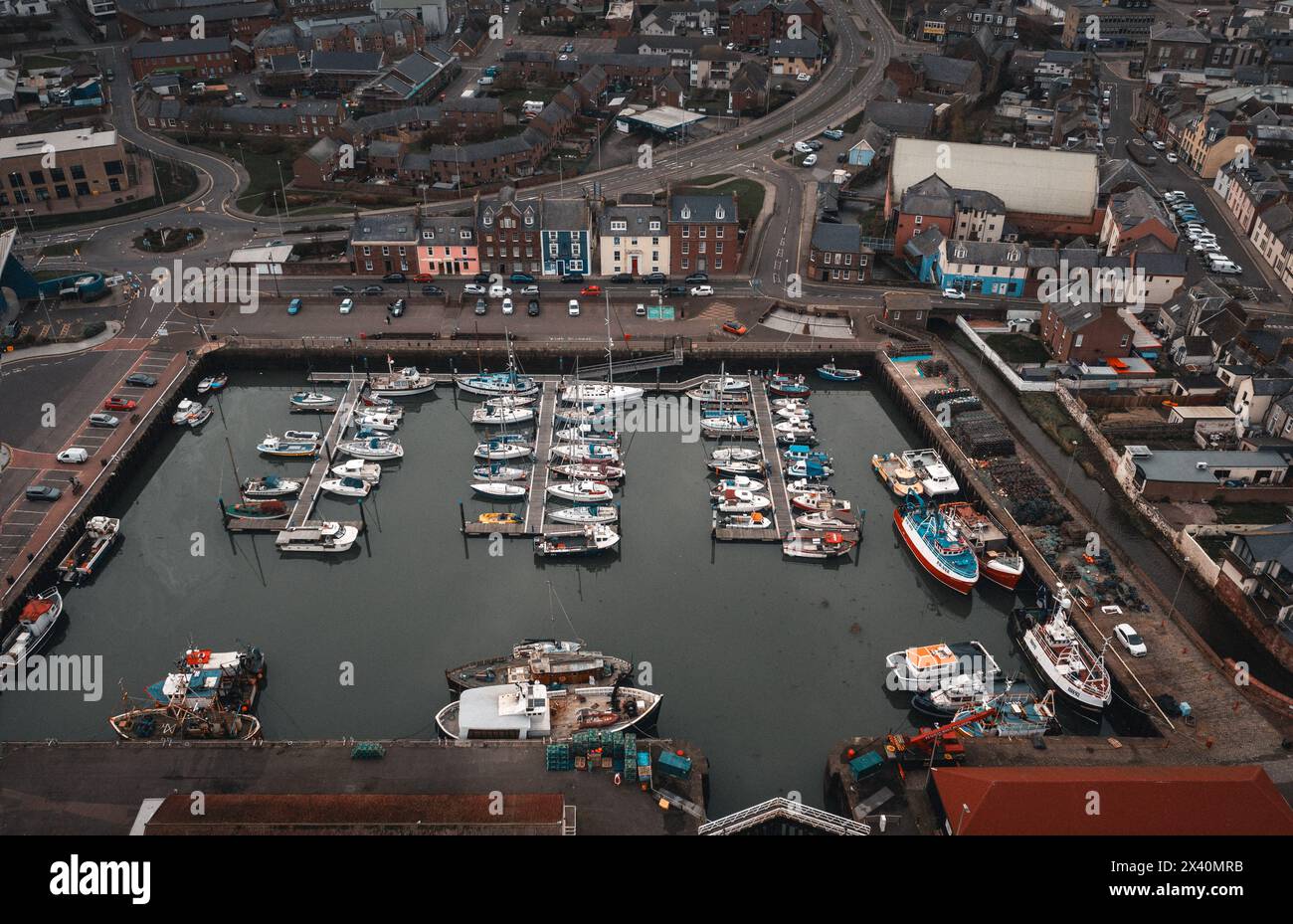 Arbroath Harbour, Scozia. Foto Stock