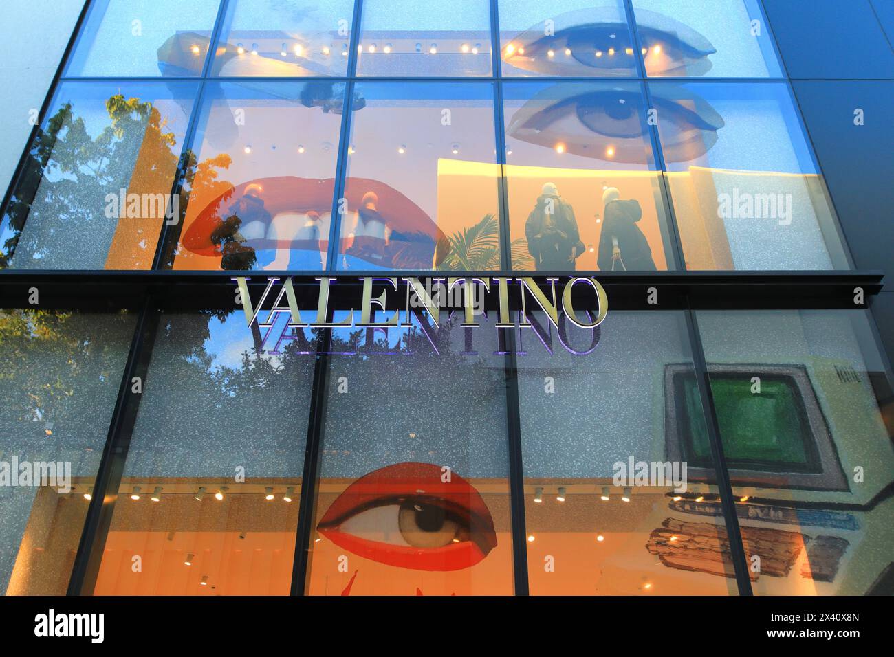USA, Florida, Miami, Design District. Valentino Foto Stock