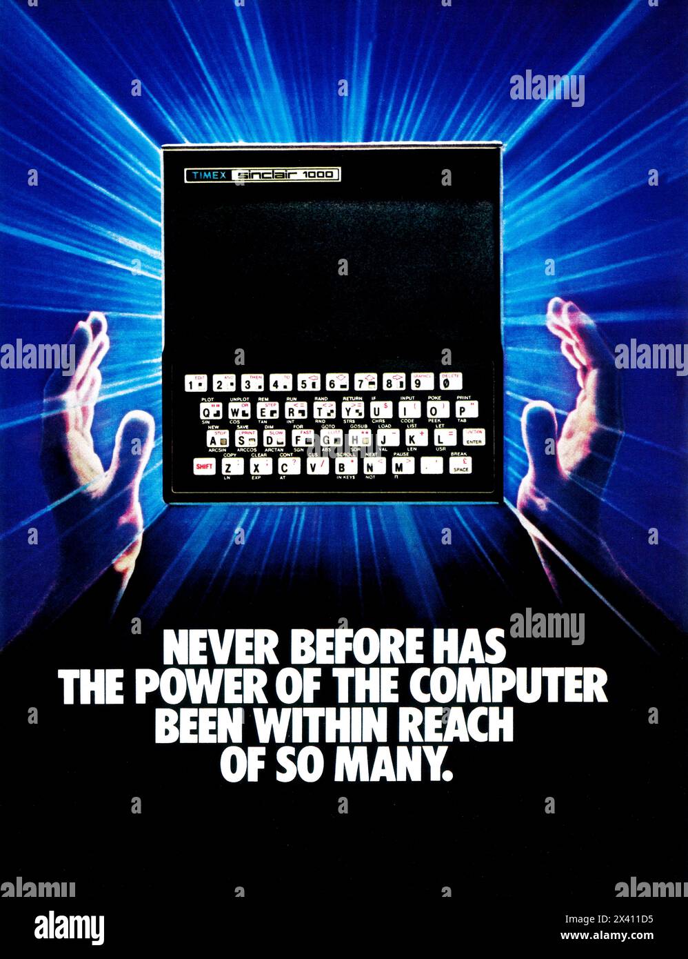 1982 annunci per Personal computer Timex Sinclair 1000 Foto Stock