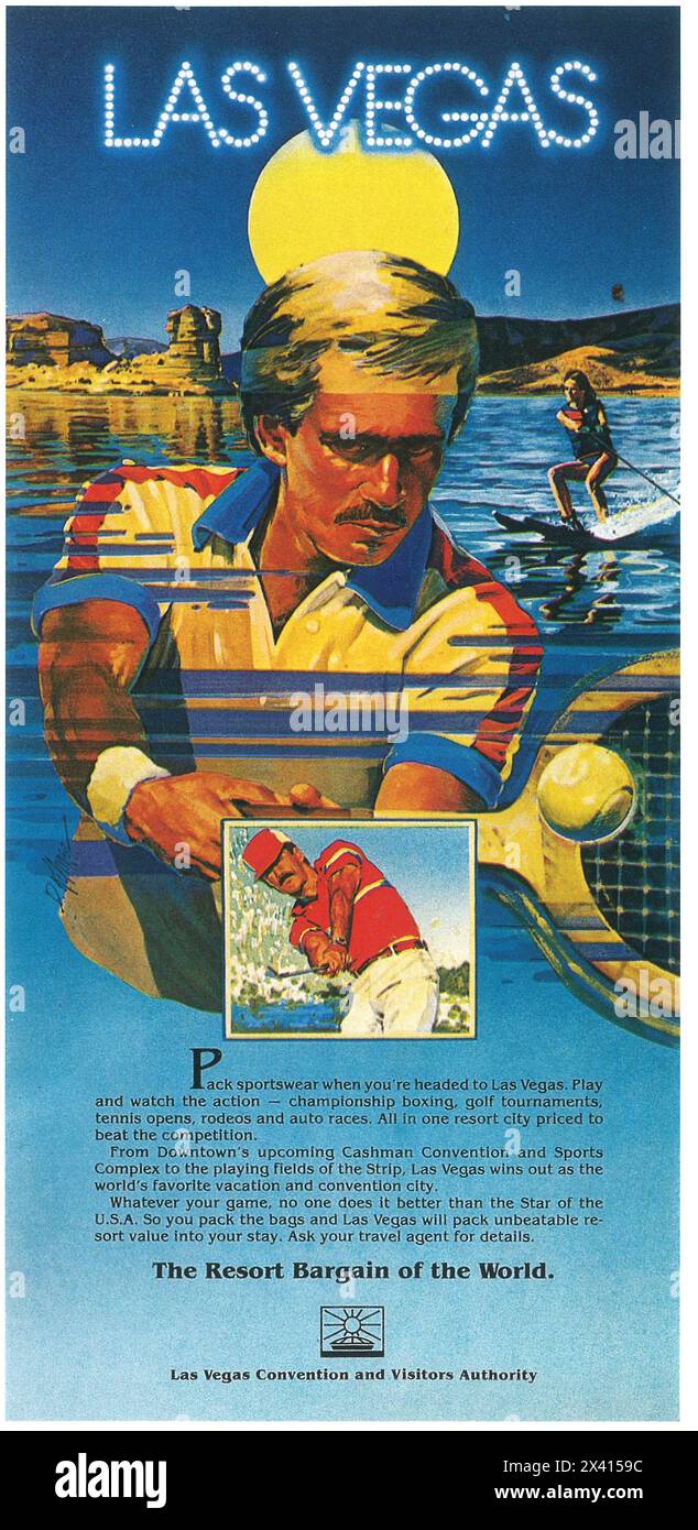 1982 Las Vegas Convention and Visitors Authority ad Foto Stock