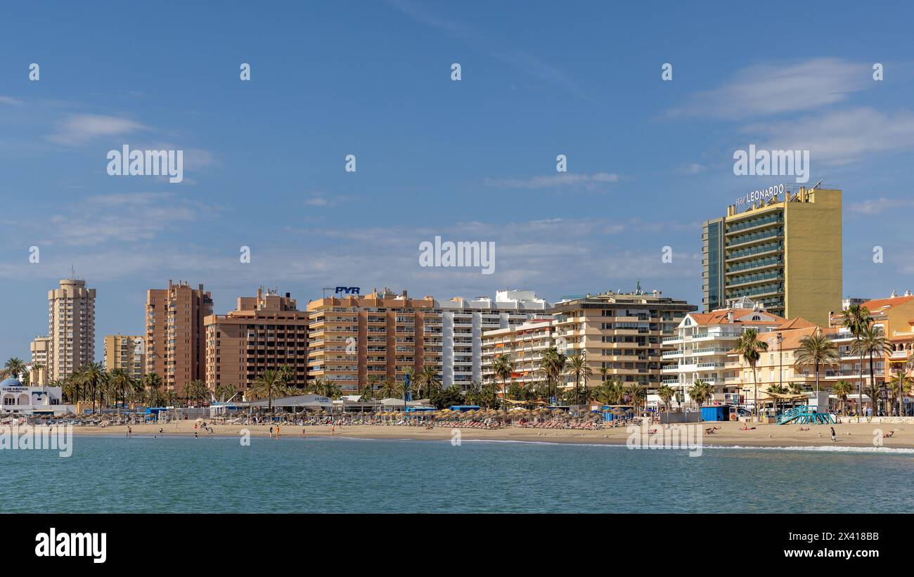 Hotel e residence a Fuengirola vicino al Mar Mediterraneo Foto Stock