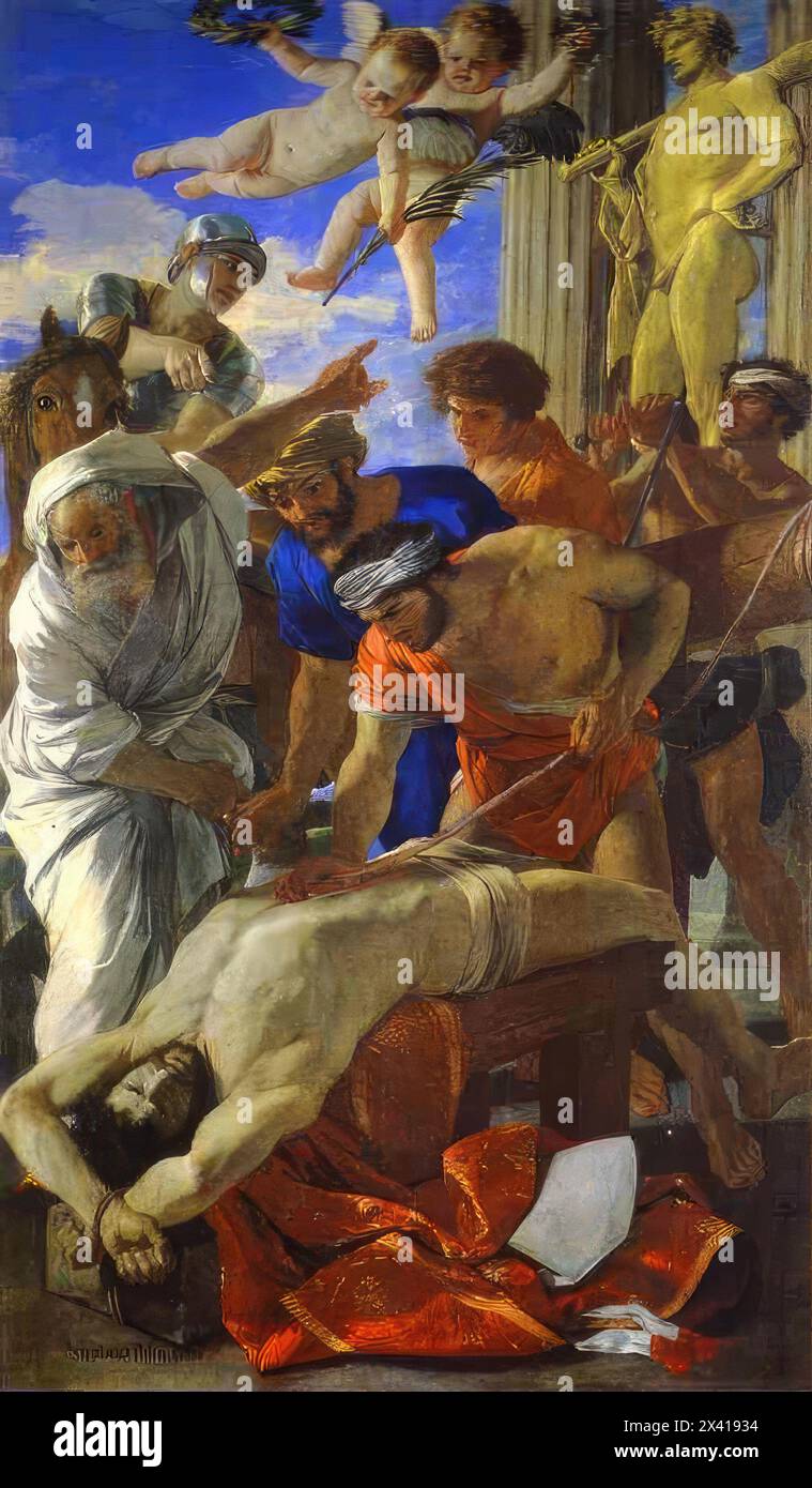Nicolas Poussin il Martirio di Sant'Erasmo 1628 Foto Stock