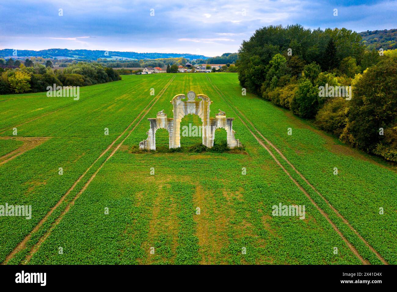 Francia, Hauts de France, Aisne, Soupir, Castello di Soupir Foto Stock