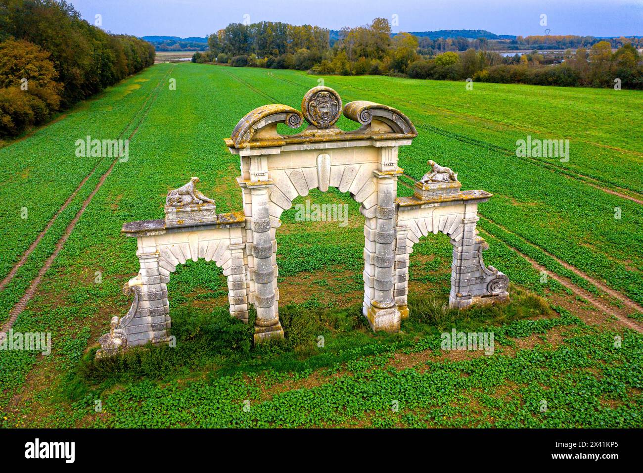 Francia, Hauts de France, Aisne, Soupir, Castello di Soupir Foto Stock