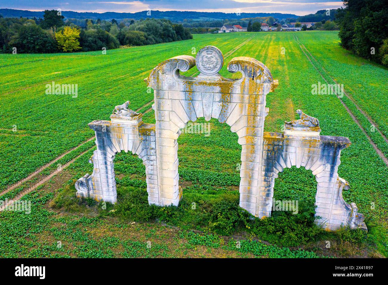 Francia, Hauts de France, Aisne, Soupir, Castello di Soupir Foto Stock