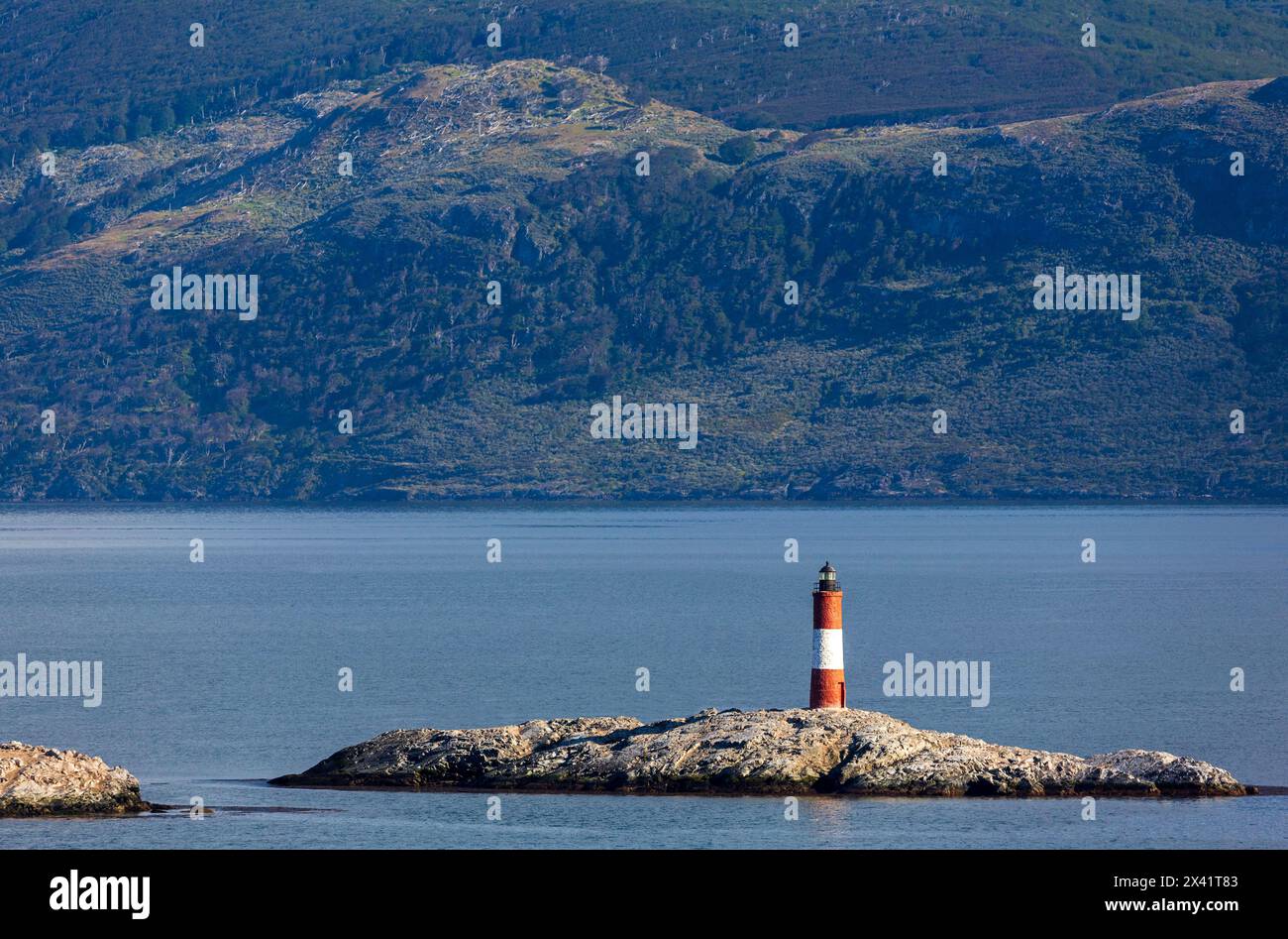 Faro Les Eclaireurs, Ushuaia, Terra del fuoco, Argentina, Sud America Foto Stock