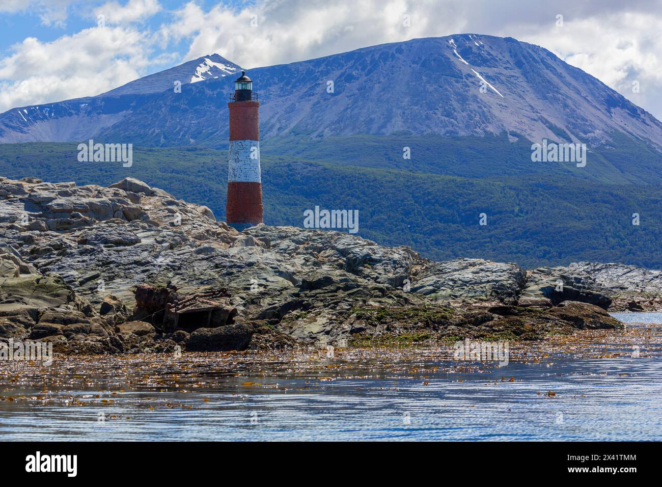 Faro Les Eclaireurs, Ushuaia, Terra del fuoco, Argentina, Sud America Foto Stock