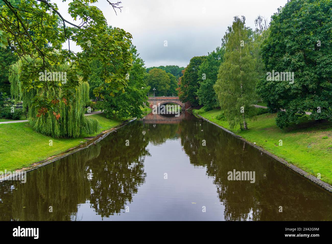 Parco Bastejkalna a riga, Lettonia Foto Stock