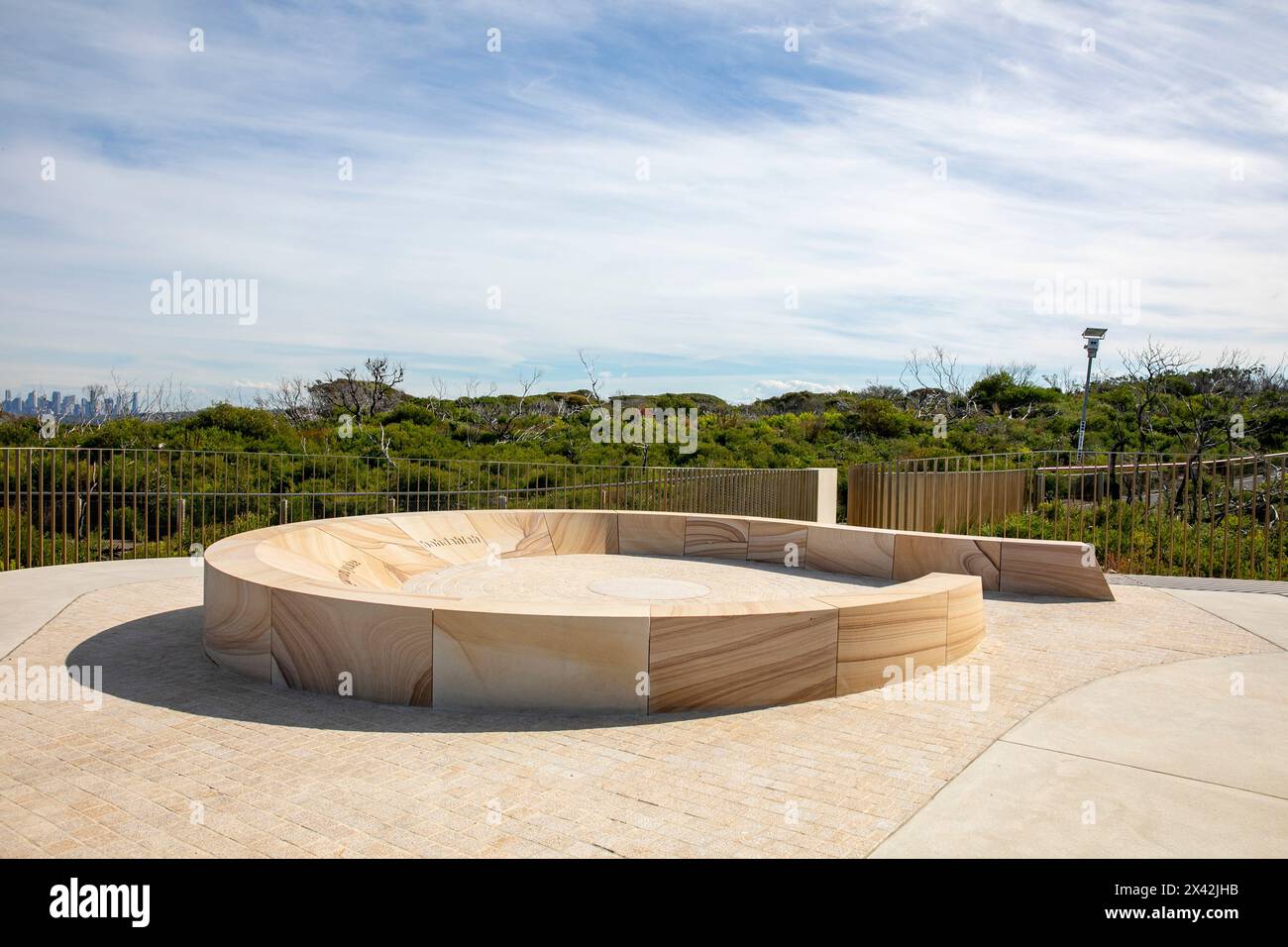 North Head Manly, Fairfax track collega vari punti panoramici, Yiningma e parole aborigene, Sydney, NSW, Australia Foto Stock