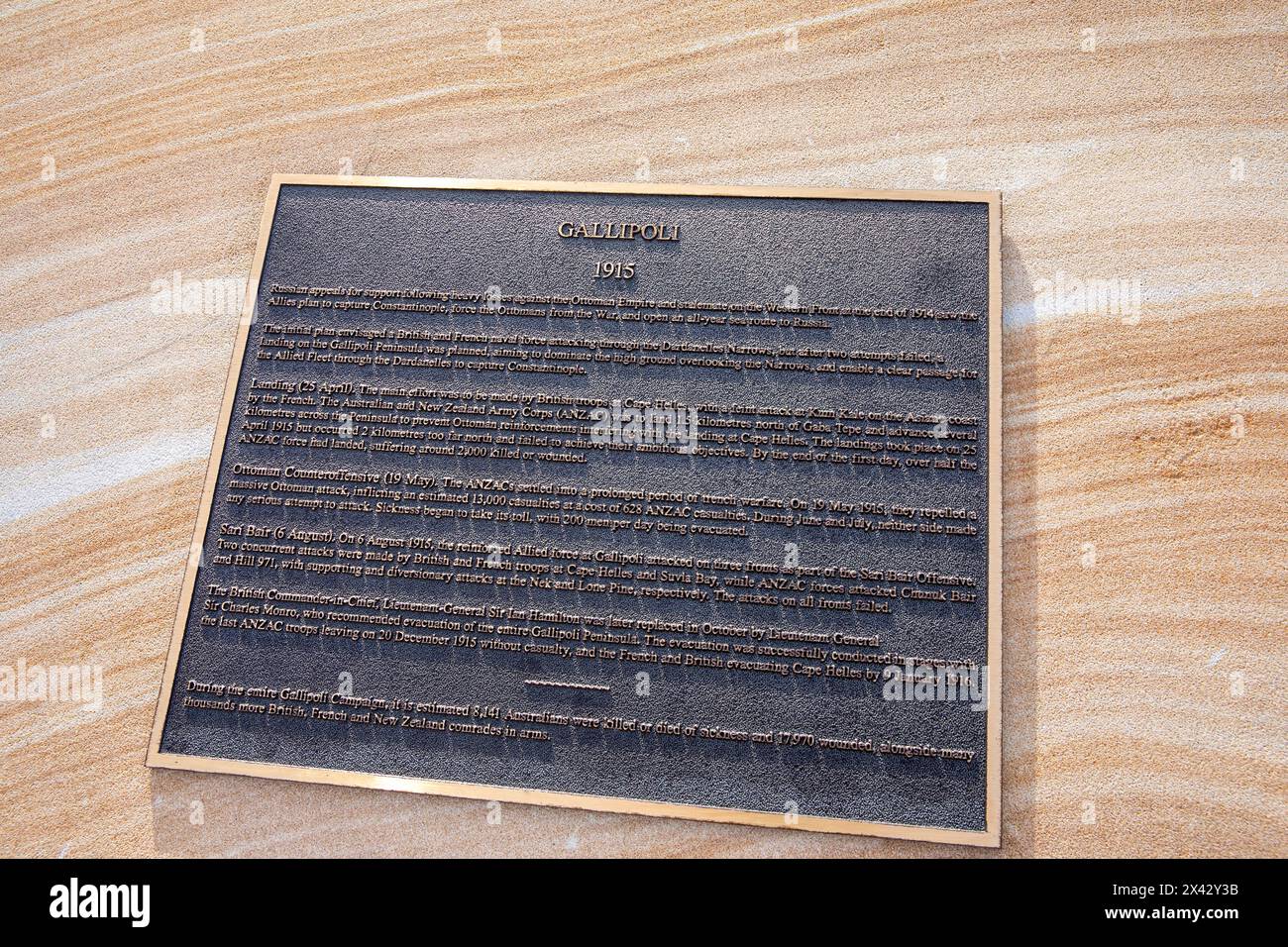 L'Australia's Memorial Walk al North Head Sanctuary Manly Sydney onora coloro che hanno servito e sostenuto la difesa dell'Australia, prima guerra mondiale a Gallipoli Foto Stock