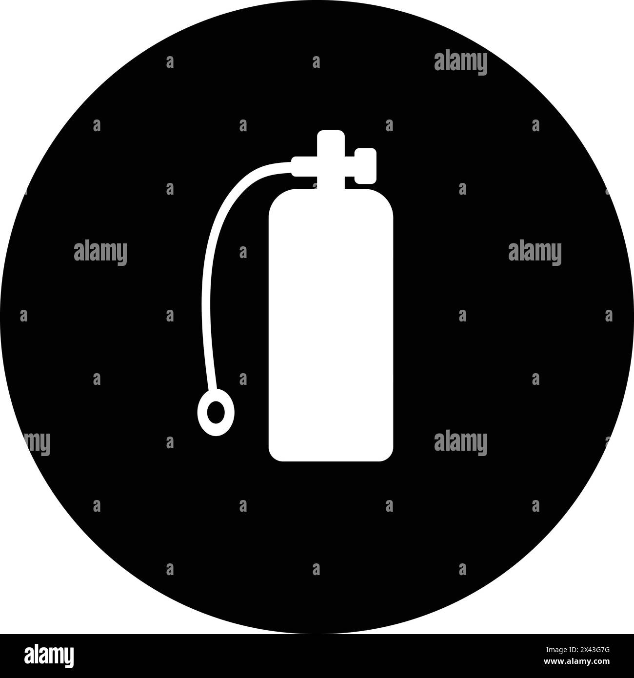 disegno dell'illustrazione vettoriale del logo della bombola di gas Illustrazione Vettoriale