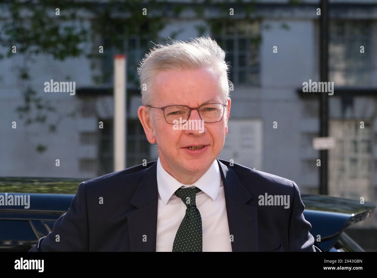 Londra, Regno Unito, 30 aprile 2024. Michael Gove, Levelling Up, Housing and Communities Ministro arriva all'Ufficio del Gabinetto. Credito: Fotografia dell'undicesima ora/Alamy Live News Foto Stock