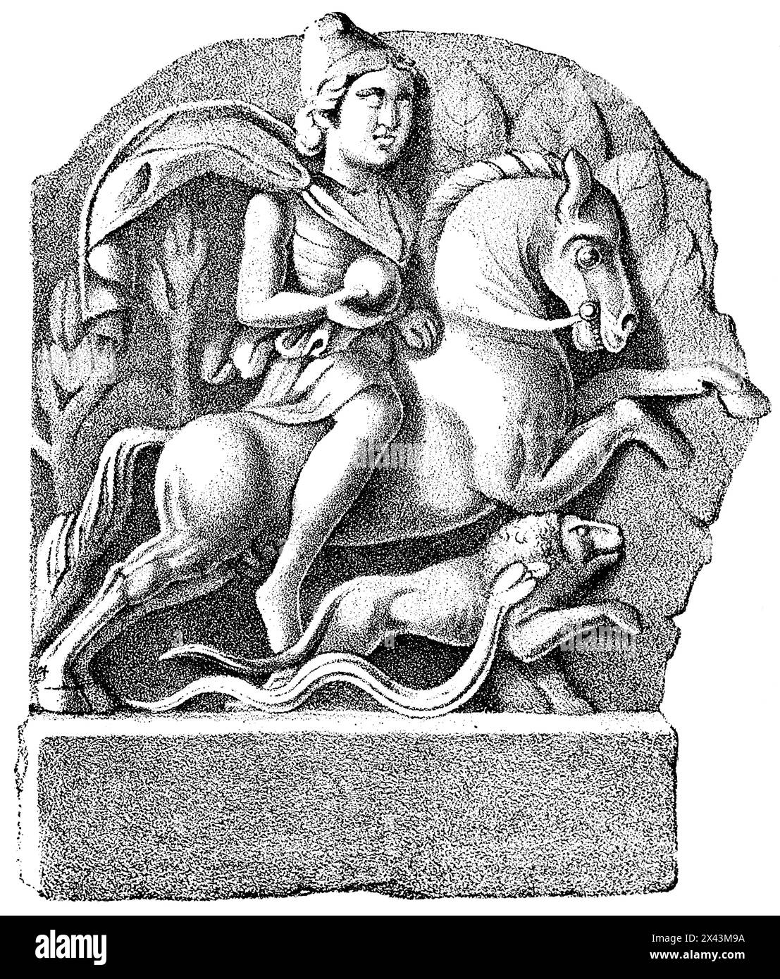 Mithras o Mehr, Dio persiano della luce, Persia, Medio Oriente, illustrazione storica 1884 Foto Stock