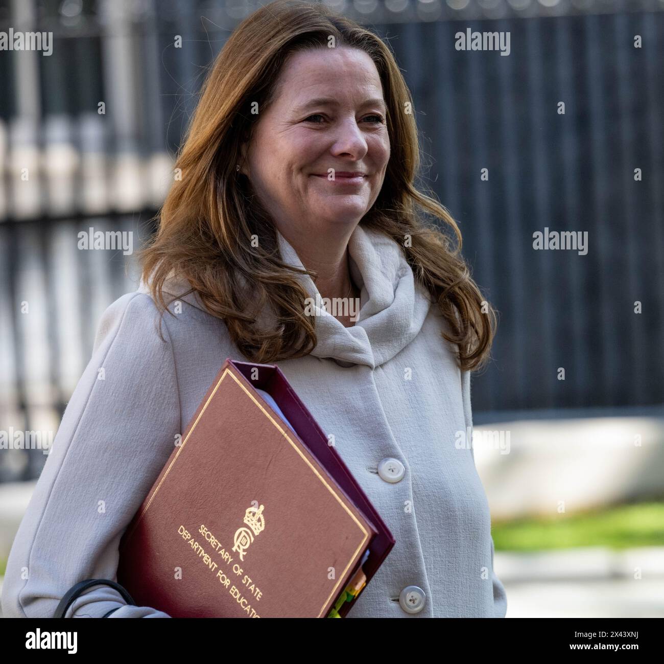 Londra, Regno Unito. 30 aprile 2024. Gillian Keegan, Segretario dell'istruzione, ad una riunione di gabinetto. Crediti: Ian Davidson/Alamy Live News Foto Stock