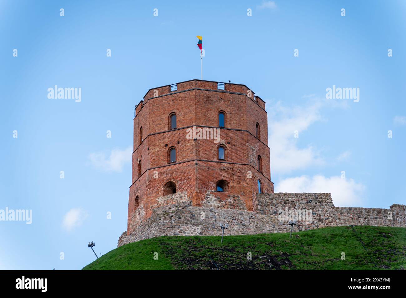 Torre del Castello di Gediminas, Vilnius, Lituania Foto Stock