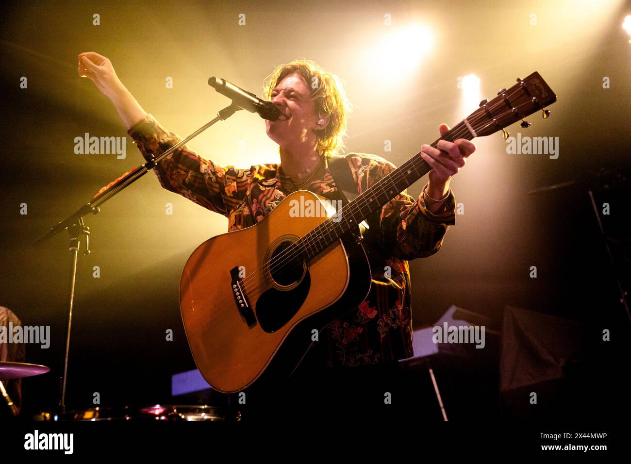 Milano, Italia. 15 gennaio 2024. Frederik Rabe dei Giant Rooks si esibisce dal vivo al Santeria di Milano, il 10 gennaio 2024. (Foto di Mairo Cinquetti/NurPhoto) credito: NurPhoto SRL/Alamy Live News Foto Stock