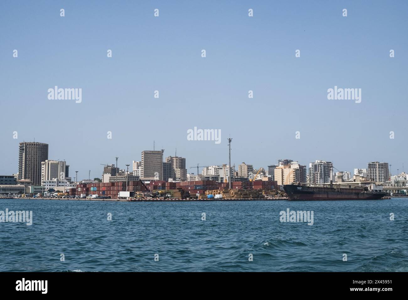Nicolas Remene/le Pictorium - il porto autonomo di Dakar in Senegal. 23 aprile 2024. Senegal/Dakar/Dakar - zona portuale di Dakar, Senegal, 23 aprile 2024. Crediti: LE PICTORIUM/Alamy Live News Foto Stock