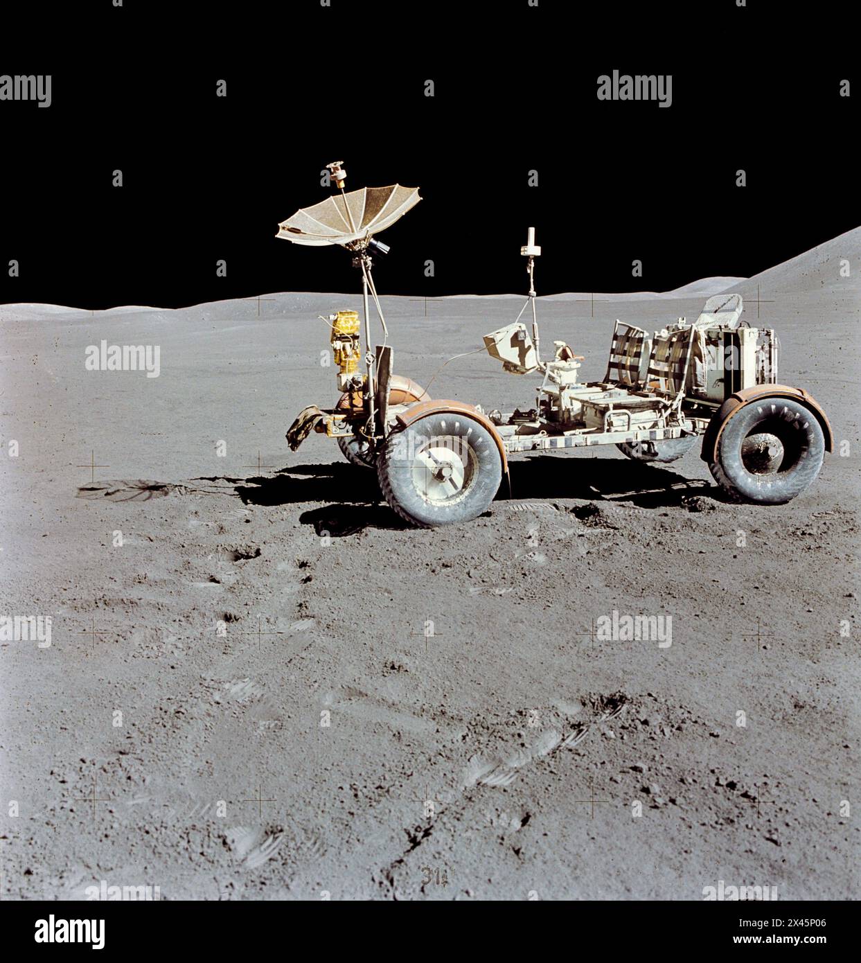 Veicolo lunare sulla luna durante una missione Apollo nel 1971 Foto Stock