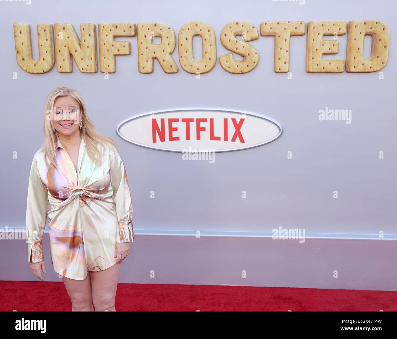 Los Angeles, Stati Uniti. 30 aprile 2024. Caroline Rhea partecipa alla prima del film comico biografico "Unfrosted" presso l'Egyptian Theater nella sezione Hollywood di Los Angeles martedì 30 aprile 2024. Storyline: Nel 1963, i rivali in affari Kellogg's e Post competono per creare una torta che potrebbe cambiare la colazione per sempre. Foto di Greg Grudt/UPI credito: UPI/Alamy Live News Foto Stock
