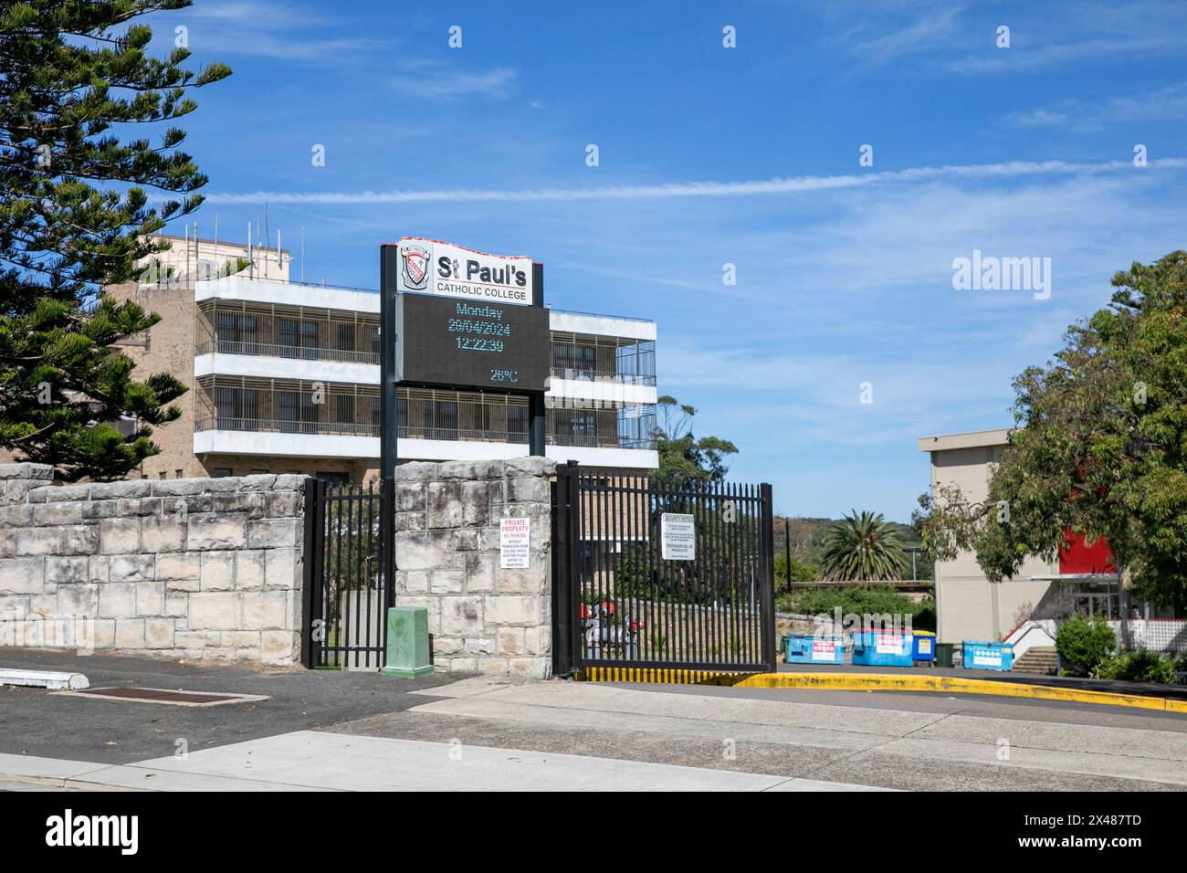 St Pauls Catholic College per l'istruzione secondaria a Manly Beach, Sydney, NSW, Australia Foto Stock