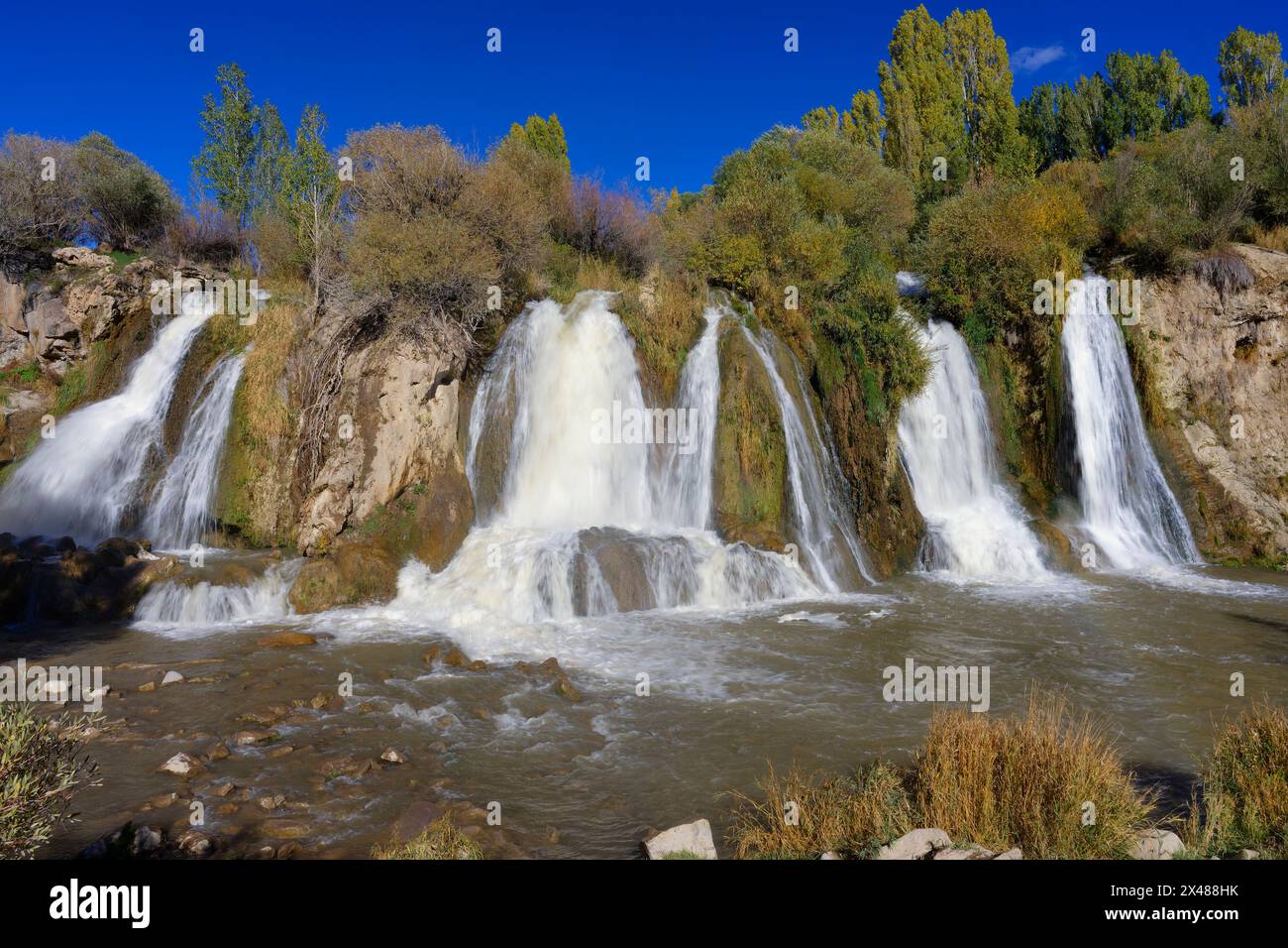 Cascate di Muradiye, Van, Turchia Foto Stock