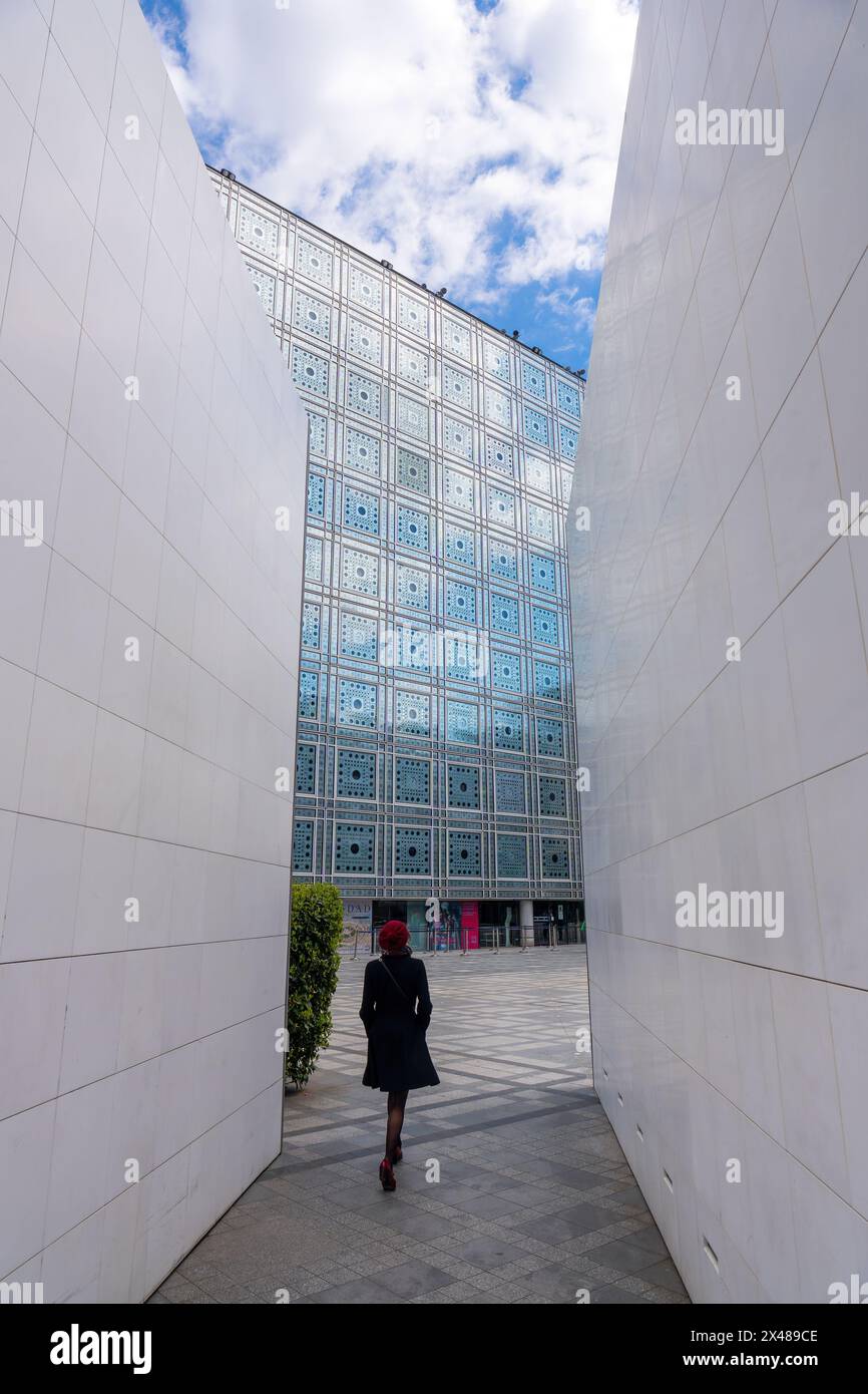 L'Istituto del Mondo arabo edificio - Parigi, Francia Foto Stock