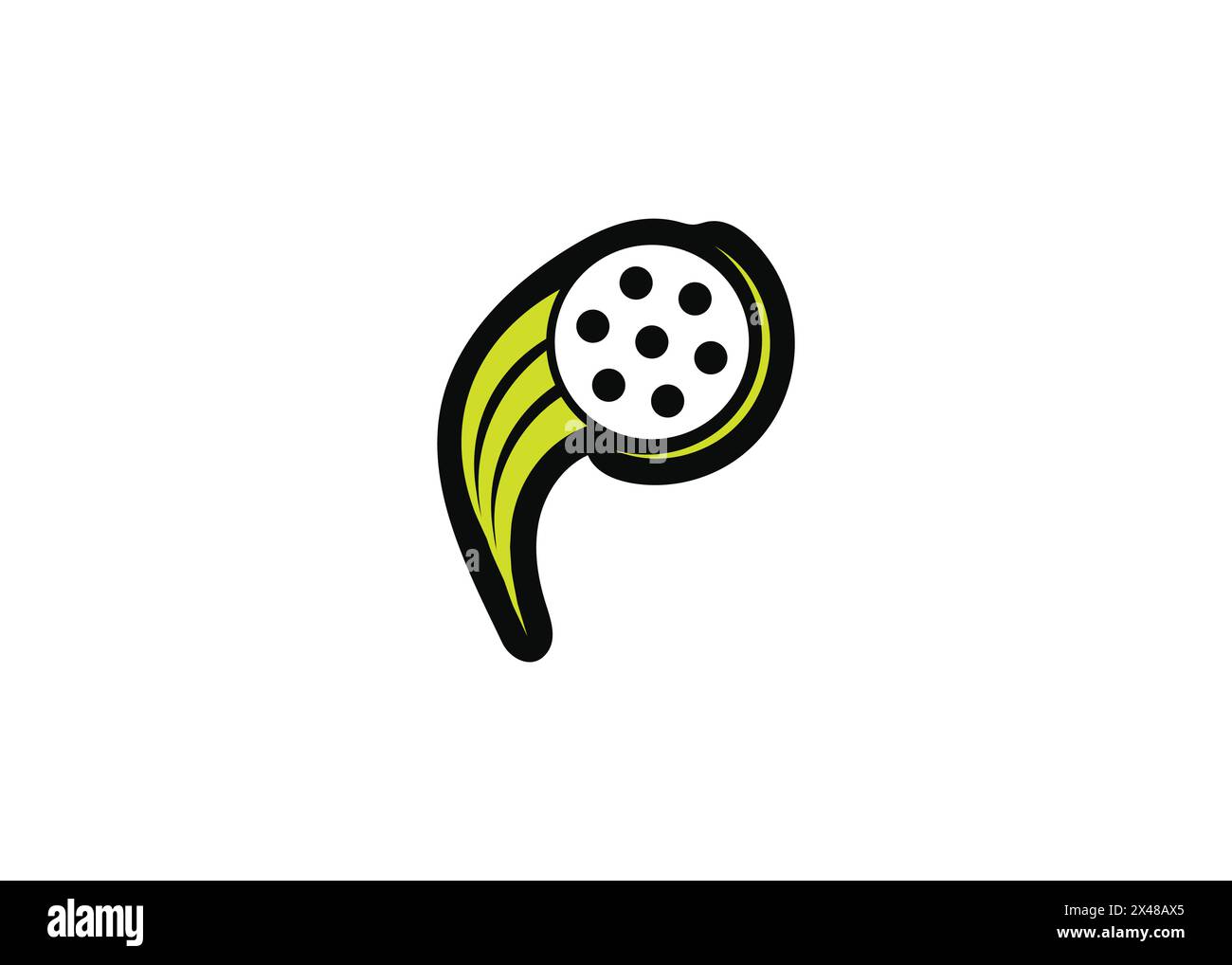 Logo vettore Pickleball. Moderno logo Pickleball Illustrazione Vettoriale