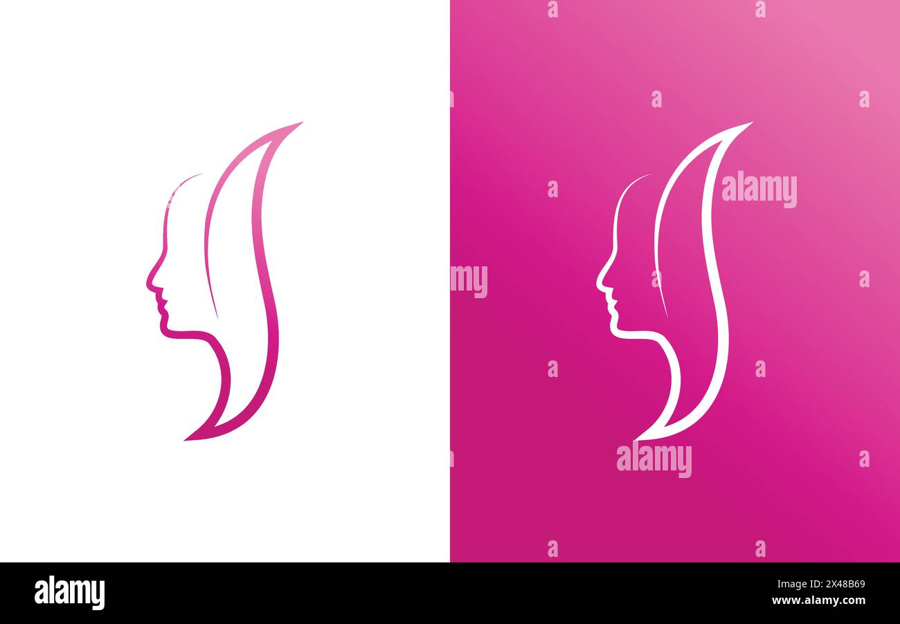 Logo di bellezza minimalista. Questo logo per spa, salone di bellezza, cosmetici Illustrazione Vettoriale