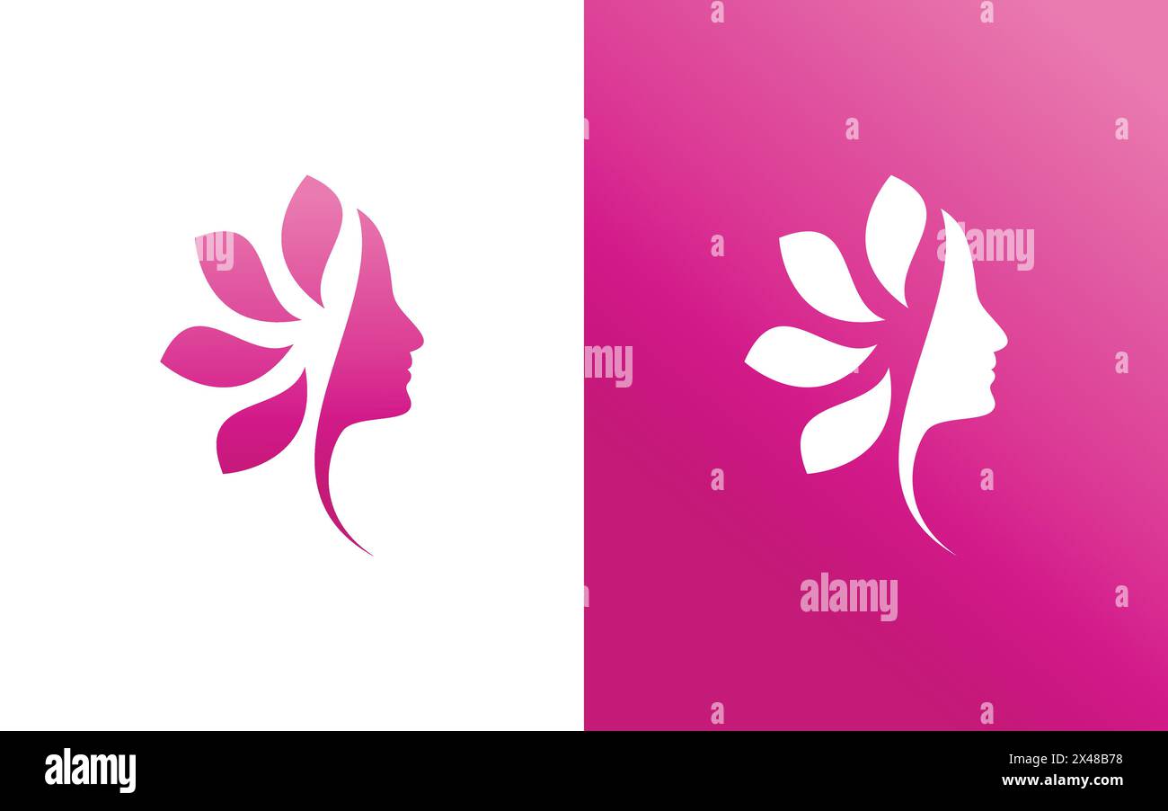 Logo di bellezza minimalista. Questo logo per spa, salone di bellezza, cosmetici Illustrazione Vettoriale