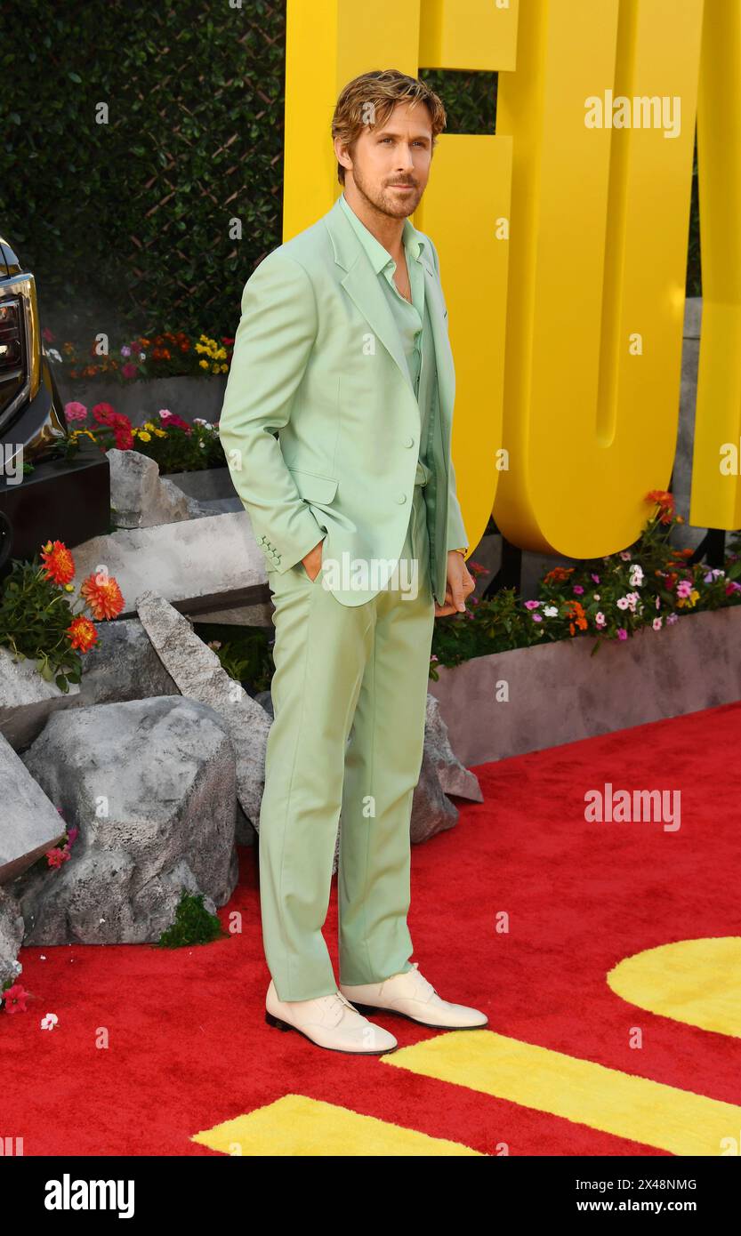 HOLLYWOOD, CALIFORNIA - APRILE 30: Ryan Gosling partecipa alla prima di Los Angeles di Universal Pictures "The Fall Guy" al Dolby Theatre il 30 aprile 202 Foto Stock
