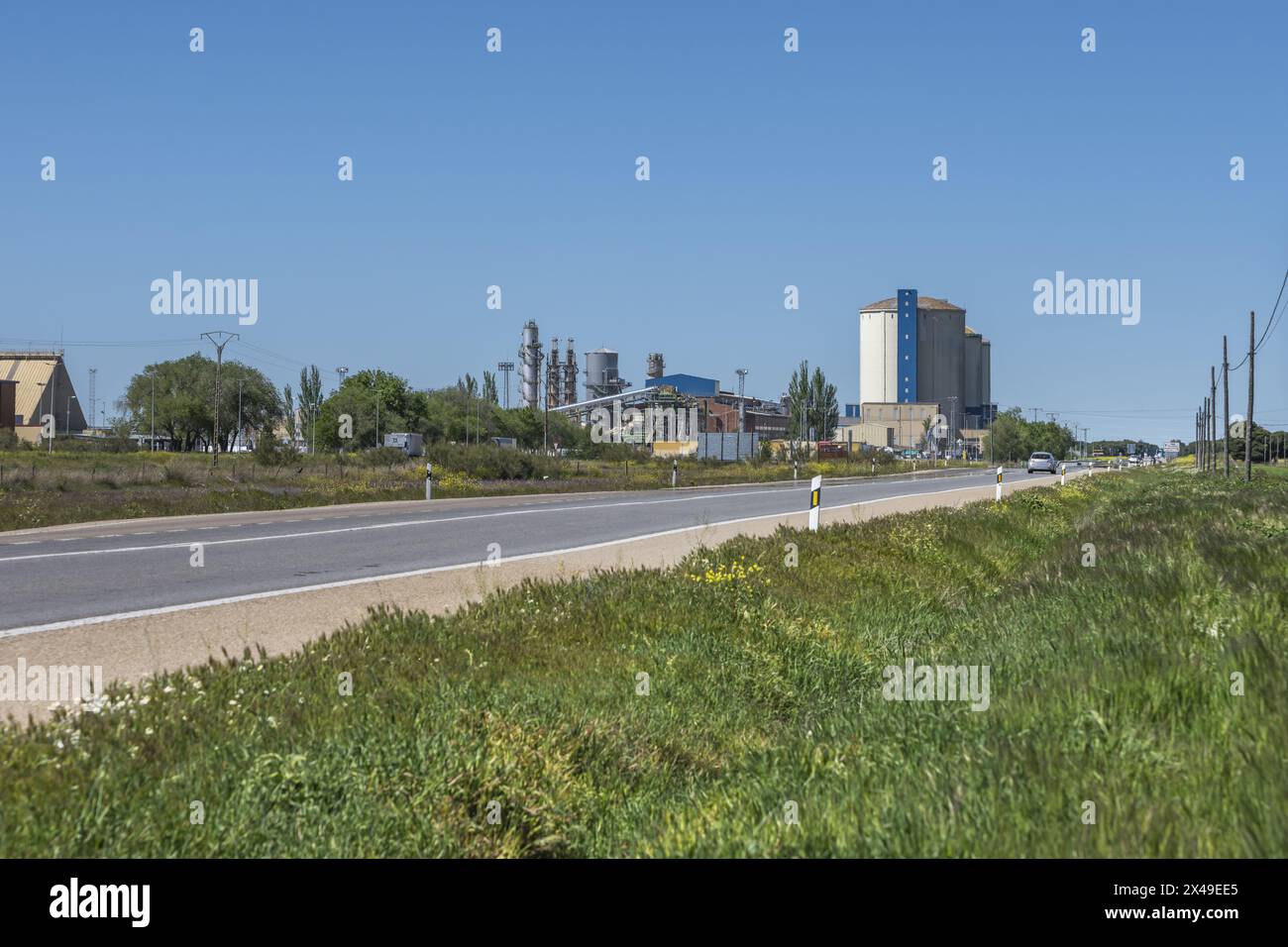 Uno stabilimento di produzione di zucchero e di prodotti derivati. Foto Stock