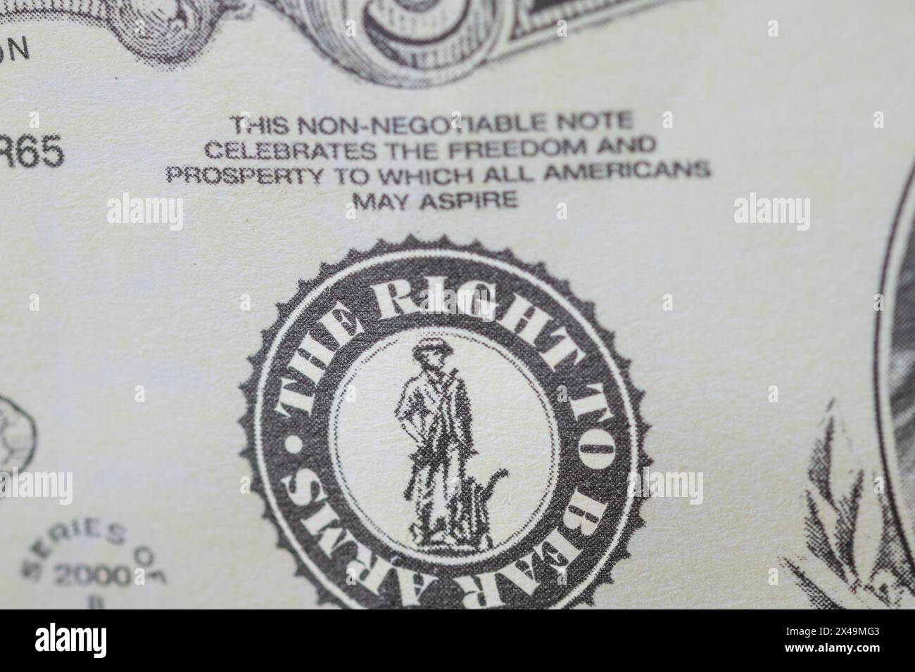 Una banconota da un milione di dollari. Inflazione STATUNITENSE Foto Stock