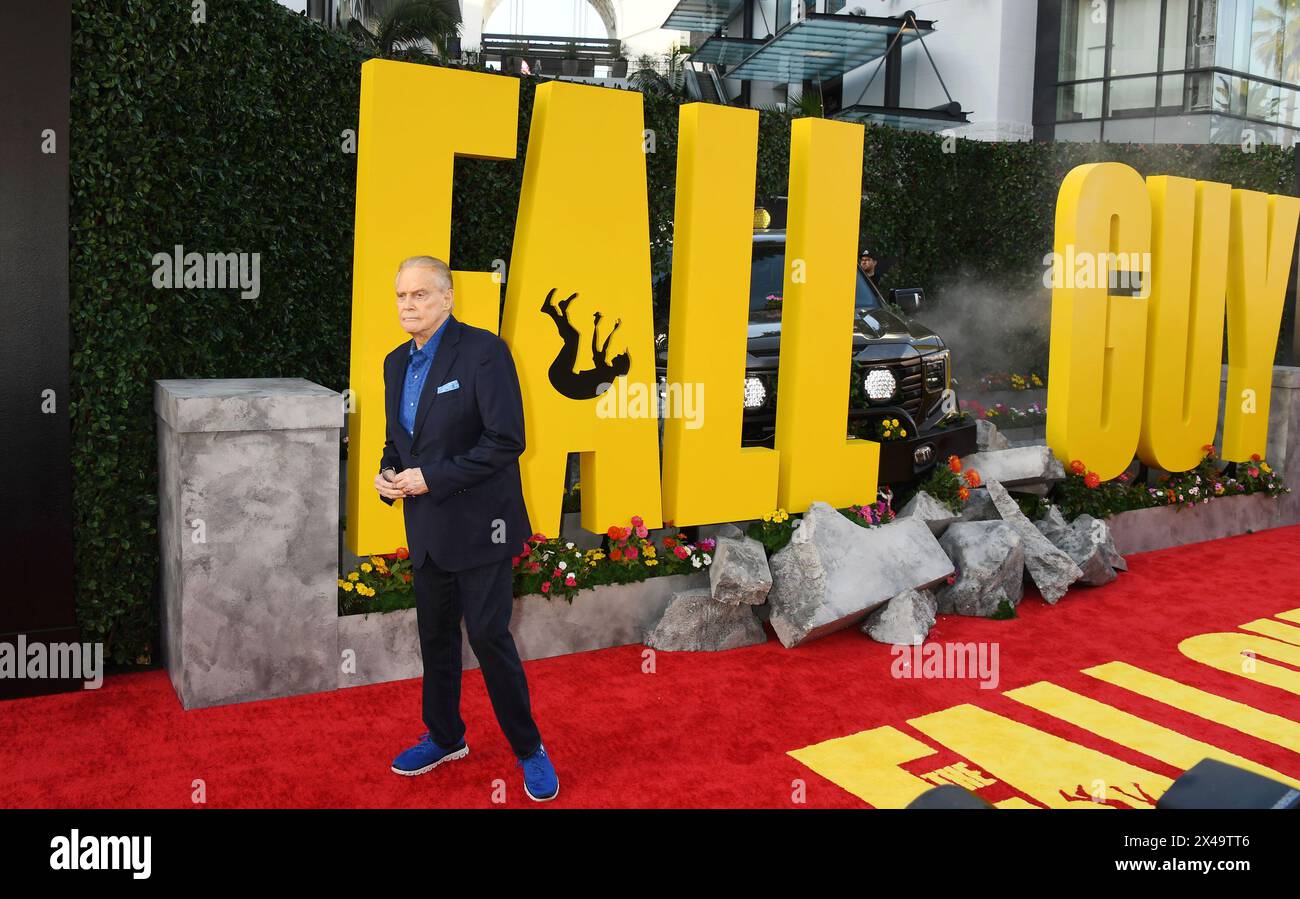 HOLLYWOOD, CALIFORNIA - APRILE 30: Lee Majors partecipa alla prima di Los Angeles di Universal Pictures "The Fall Guy" al Dolby Theatre il 30 aprile 2024 Foto Stock