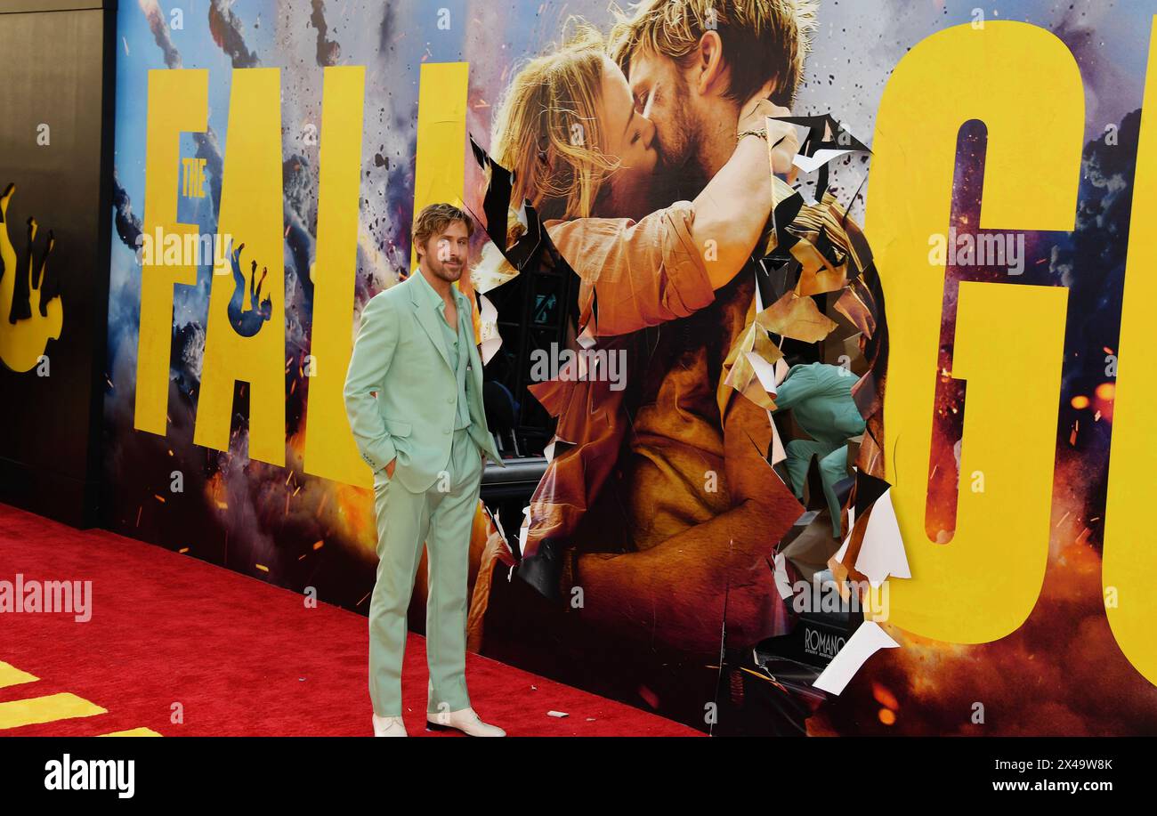 HOLLYWOOD, CALIFORNIA - APRILE 30: Ryan Gosling partecipa alla prima di Los Angeles di Universal Pictures "The Fall Guy" al Dolby Theatre il 30 aprile 202 Foto Stock