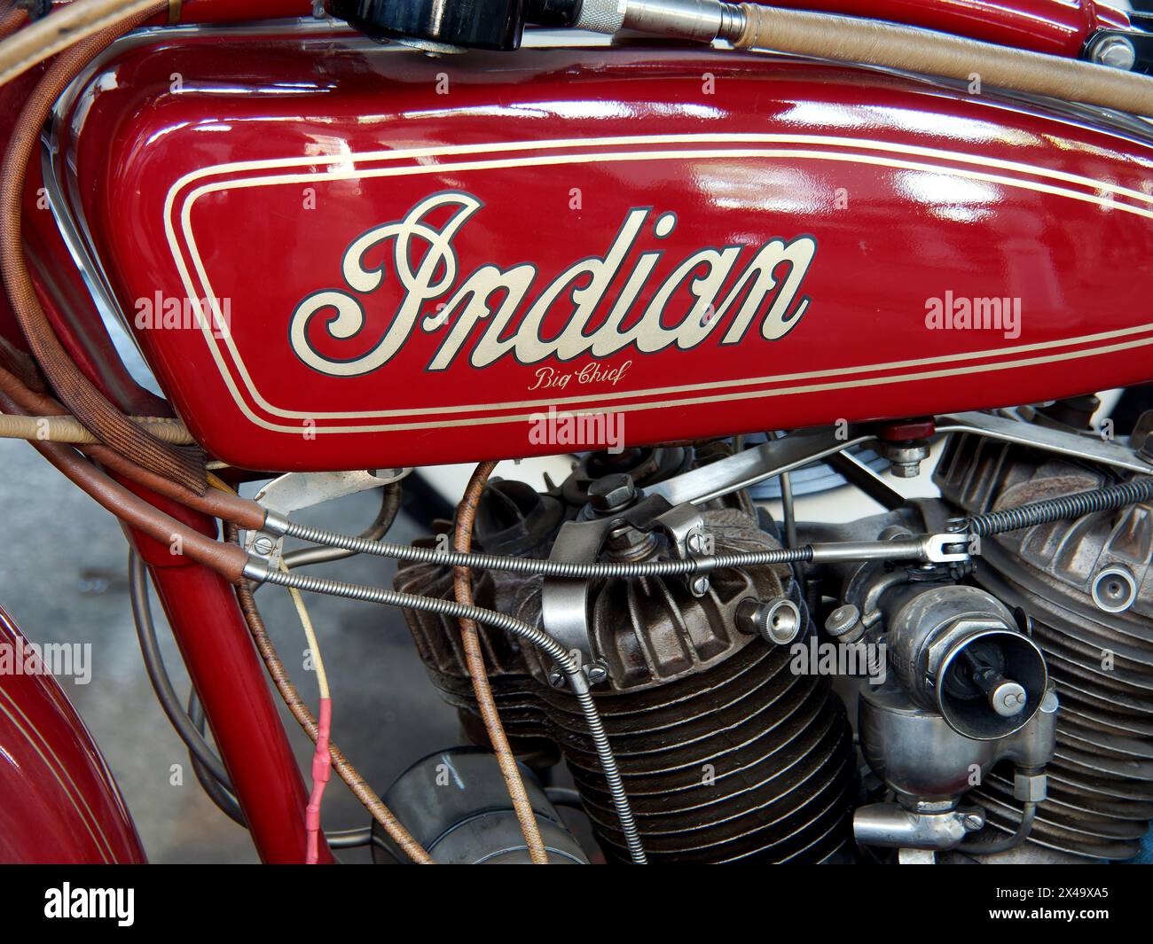 Indian Big Chief (1926) motocicletta d'epoca, Europa Foto Stock