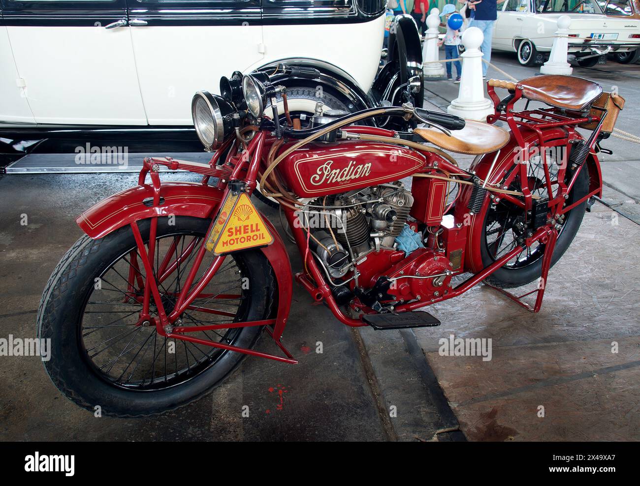 Indian Big Chief (1926) motocicletta d'epoca, Europa Foto Stock