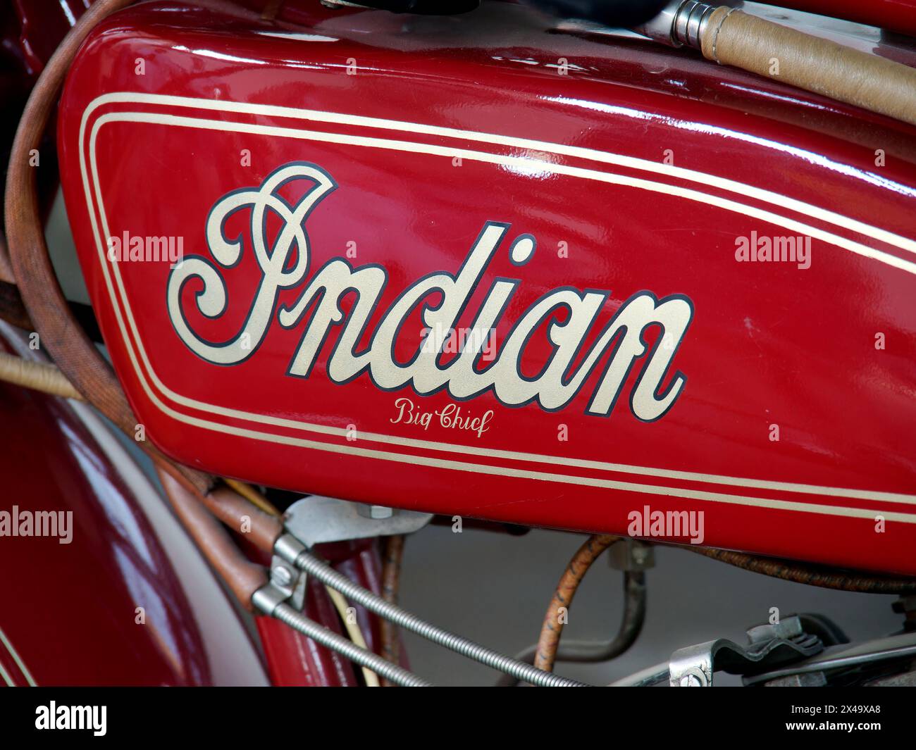 Indian Big Chief (1926) motocicletta d'epoca, Europa Foto Stock