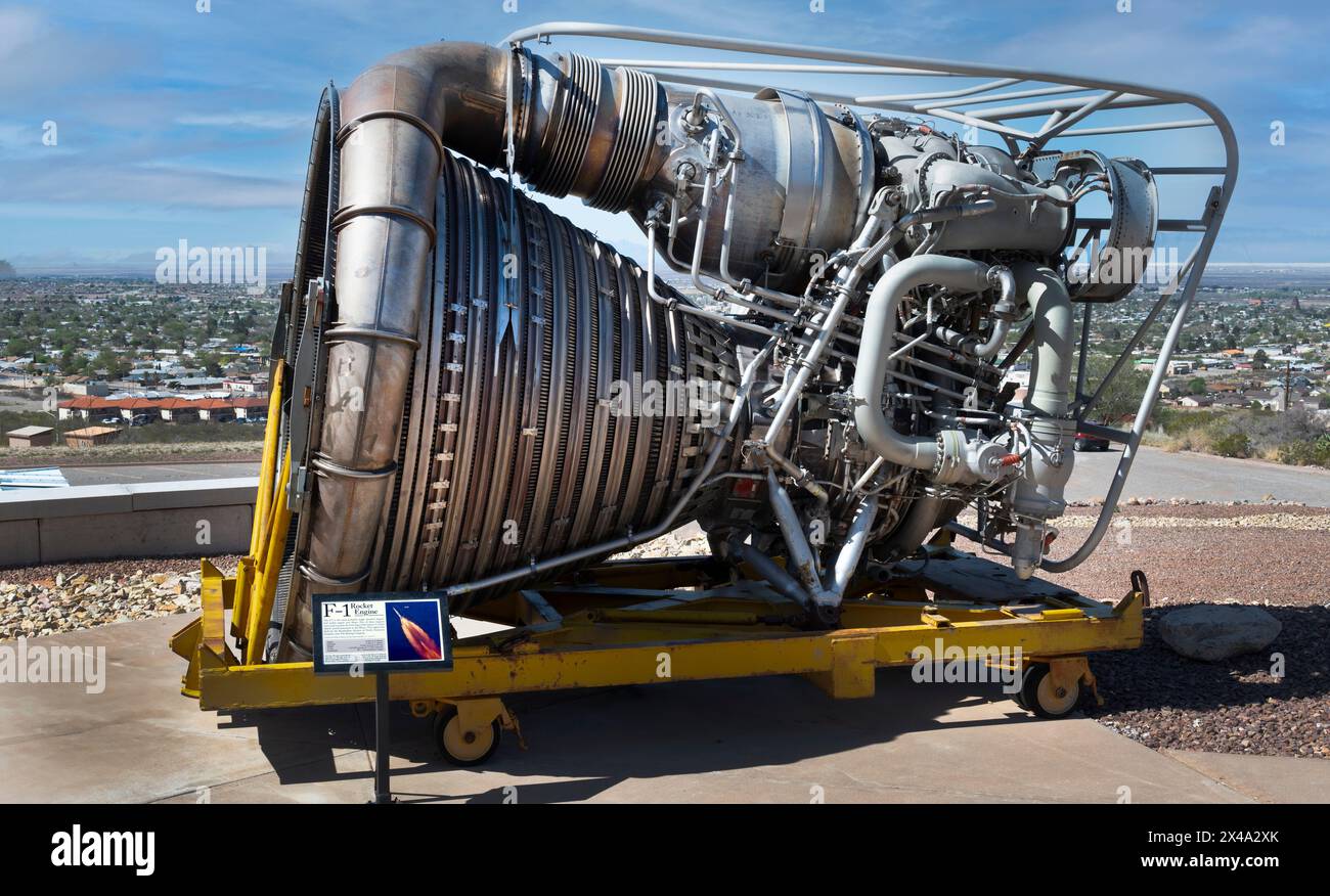 Un F-1 Rocket Engine presso il Museo di storia dello spazio di Alamogordo nel nuovo Messico Foto Stock